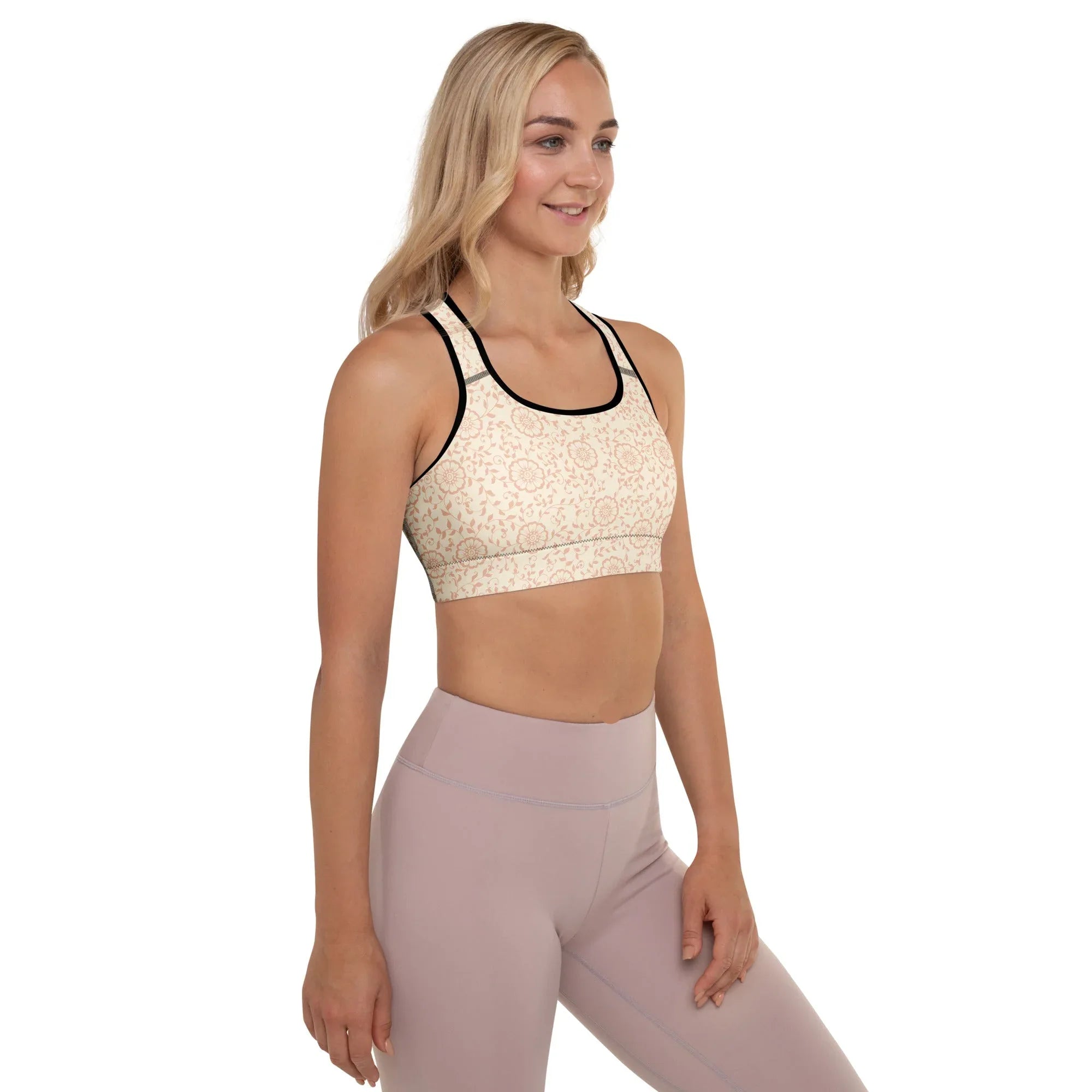 Padded Sports Bra Sports Bra AwRans Clothing all-over-print-padded-sports-bra-black-right-67ec0c6ba57e0