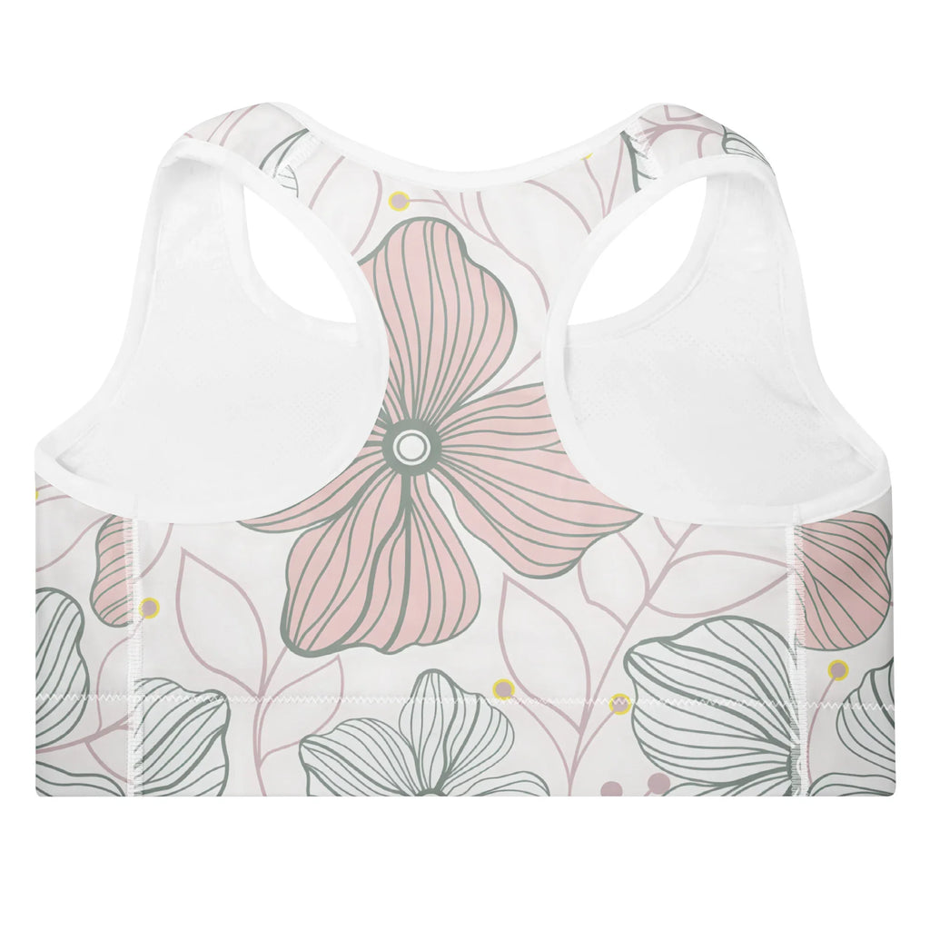 Padded Sports Bra Sports Bra AwRans Clothing all-over-print-padded-sports-bra-white-back-67ec096526422