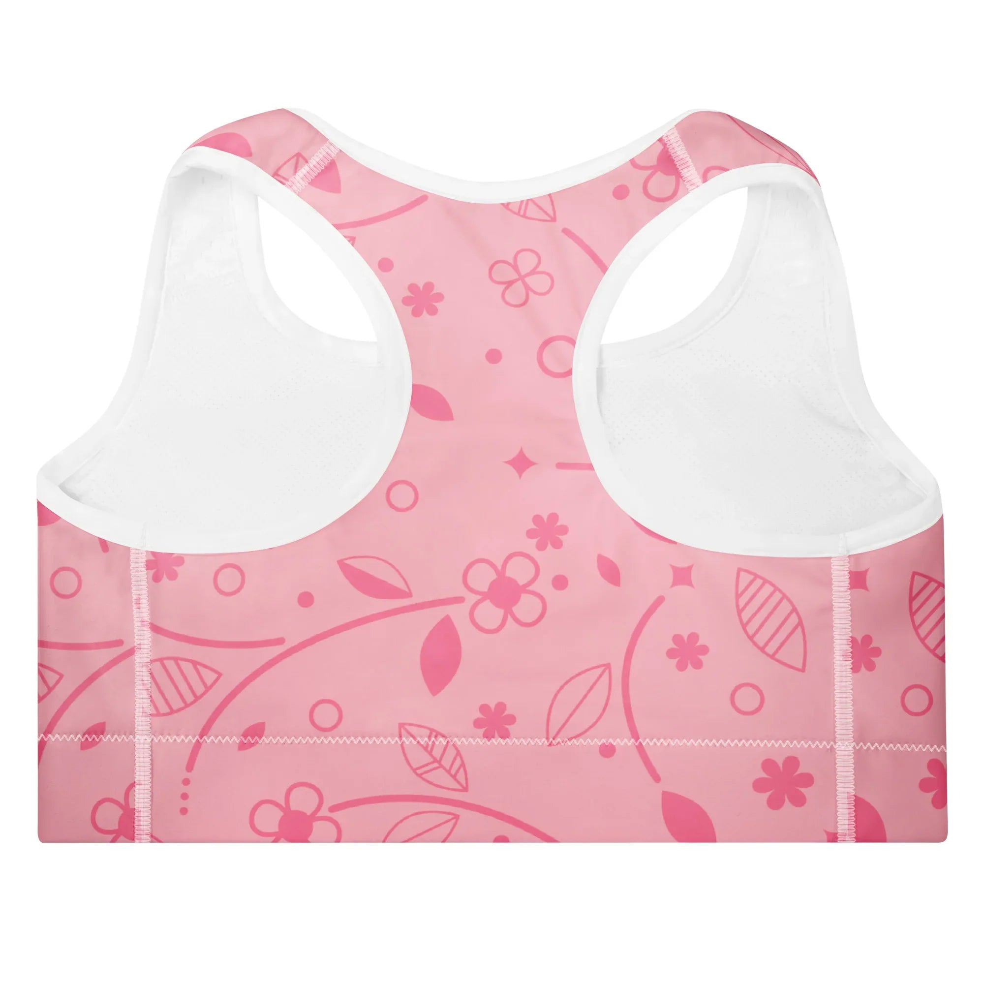 Padded Sports Bra Sports Bra AwRans Clothing all-over-print-padded-sports-bra-white-back-67ec0be0c4b5c