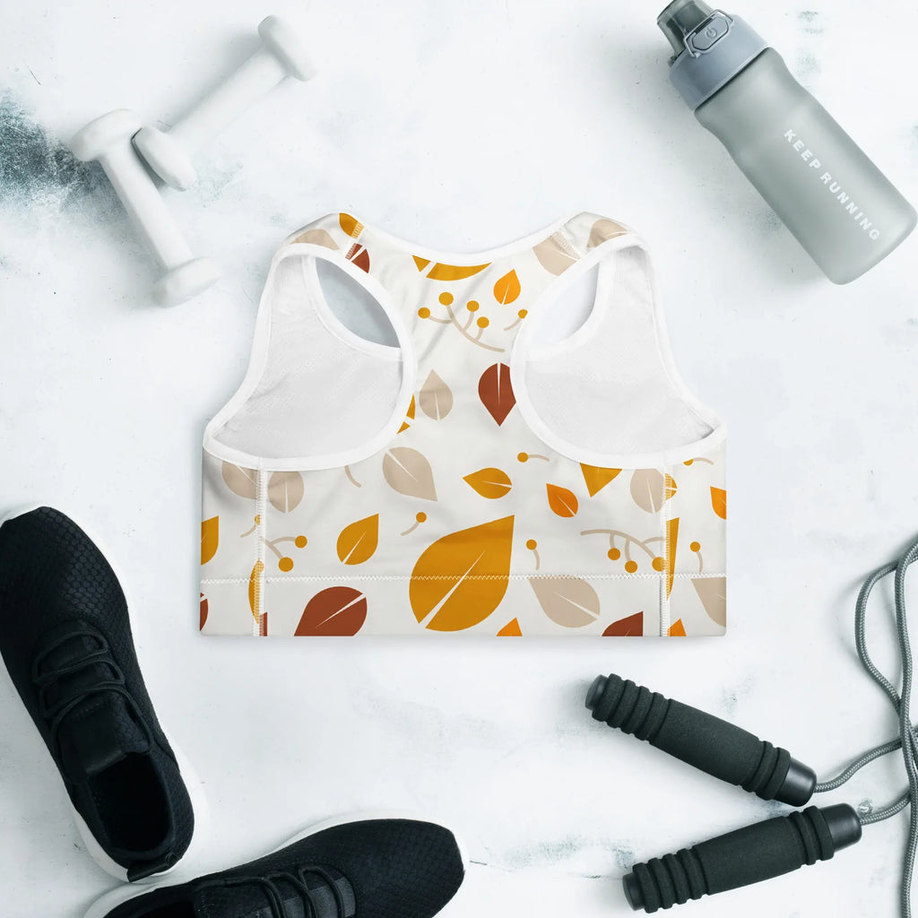 Padded Sports Bra Sports Bra AwRans Clothing all-over-print-padded-sports-bra-white-back-67ec0e75eb395