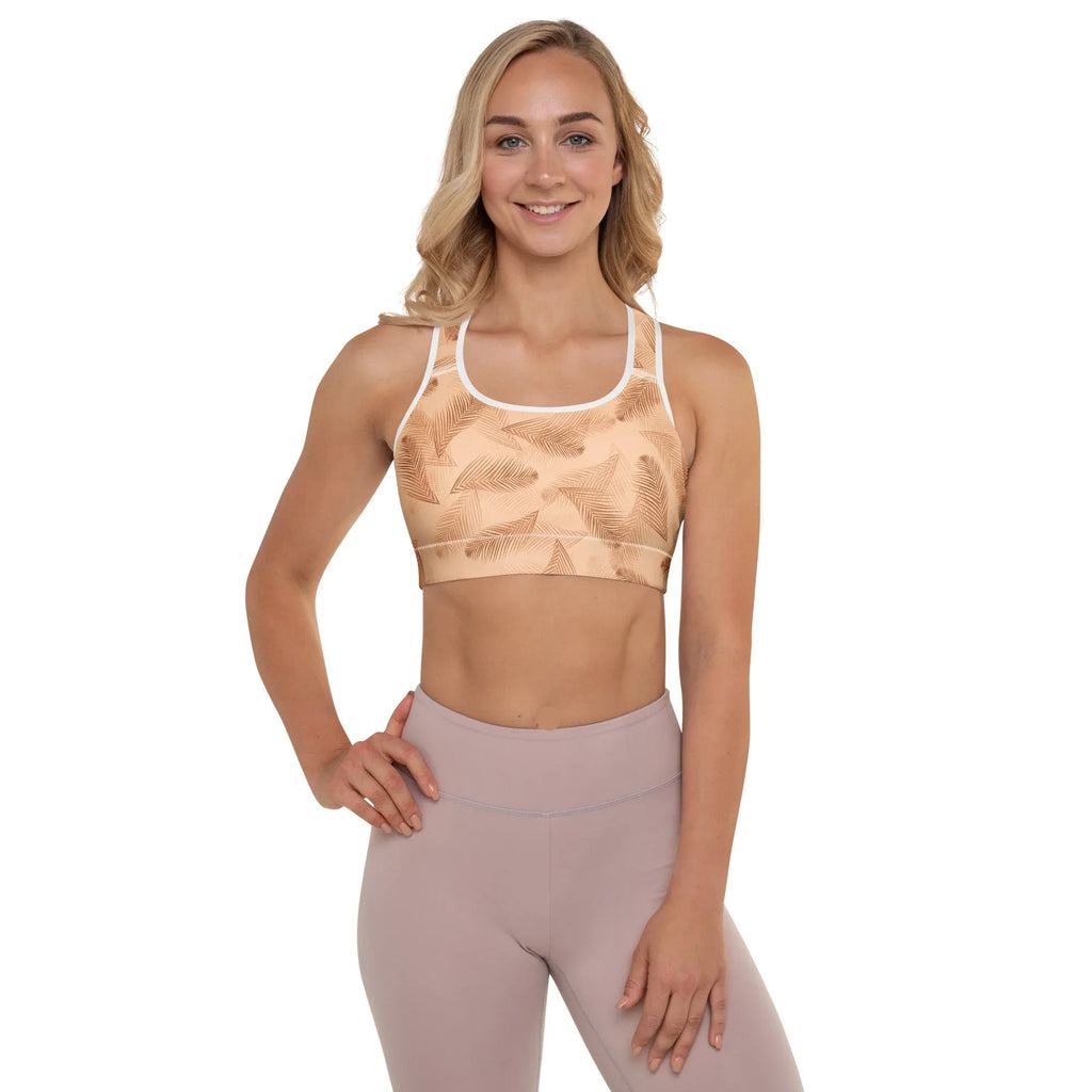 Padded Sports Bra Sports Bra AwRans Clothing all-over-print-padded-sports-bra-white-front-67ec0861c3623