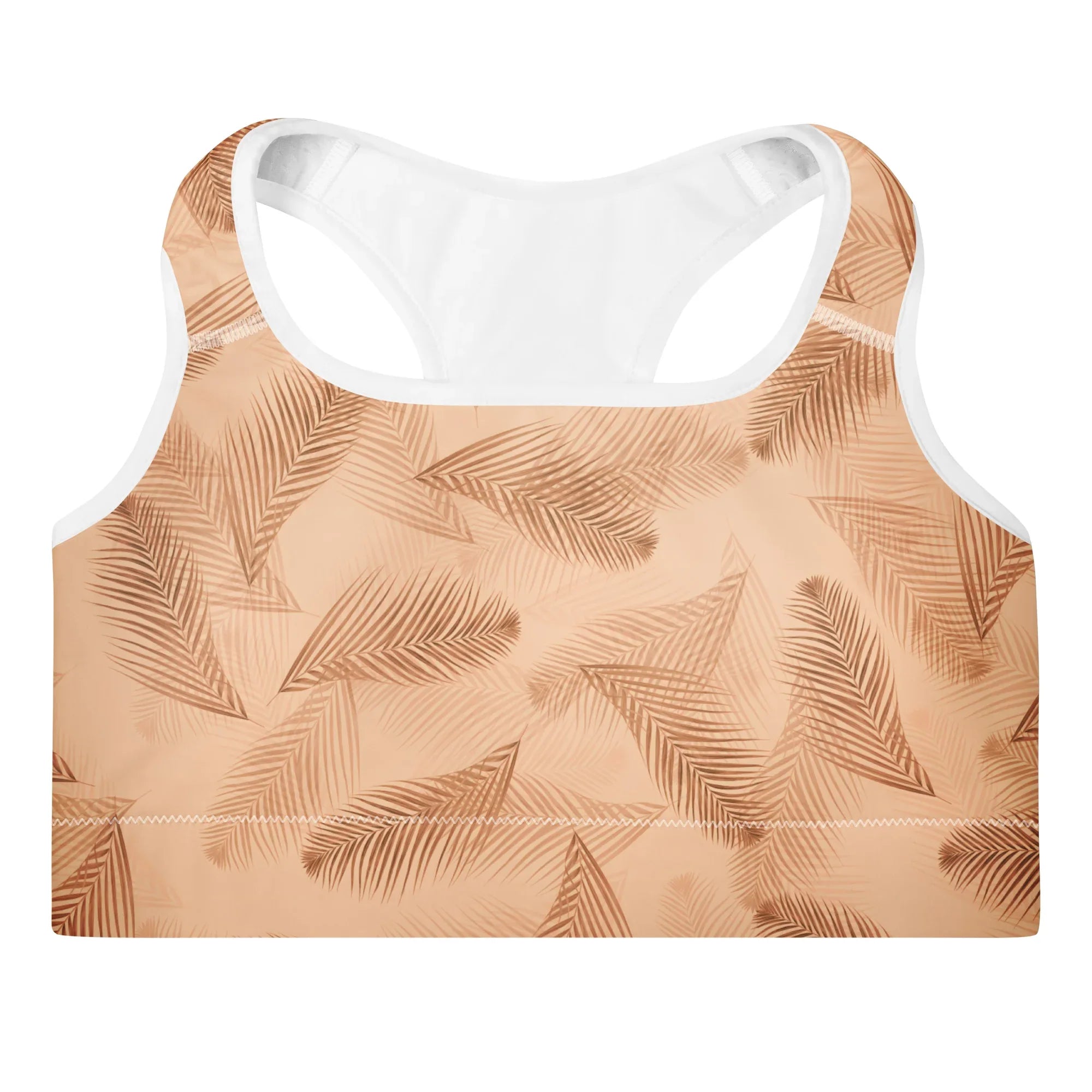 Padded Sports Bra Sports Bra AwRans Clothing all-over-print-padded-sports-bra-white-front-67ec0861c3b0d