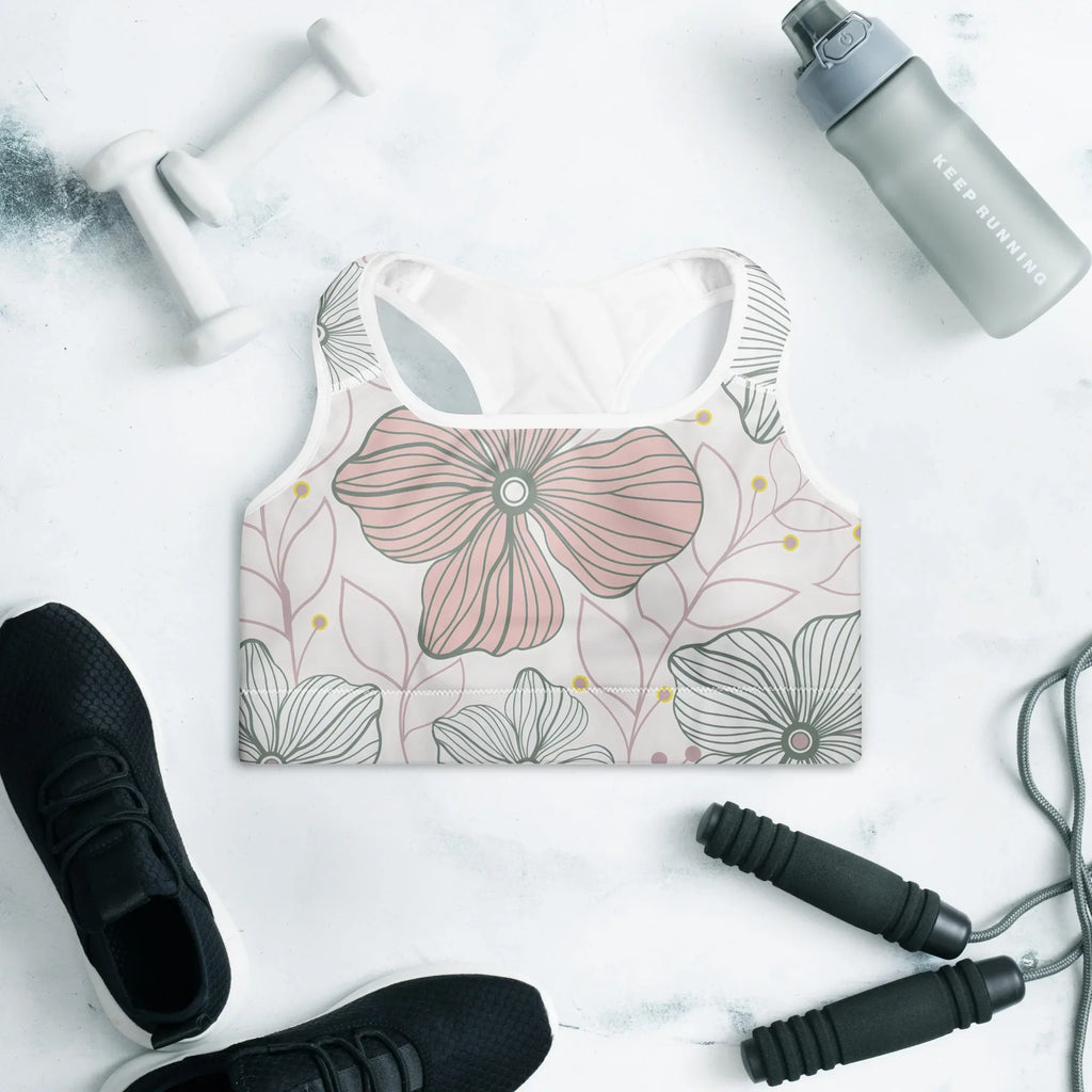 Padded Sports Bra Sports Bra AwRans Clothing all-over-print-padded-sports-bra-white-front-67ec0965272b9
