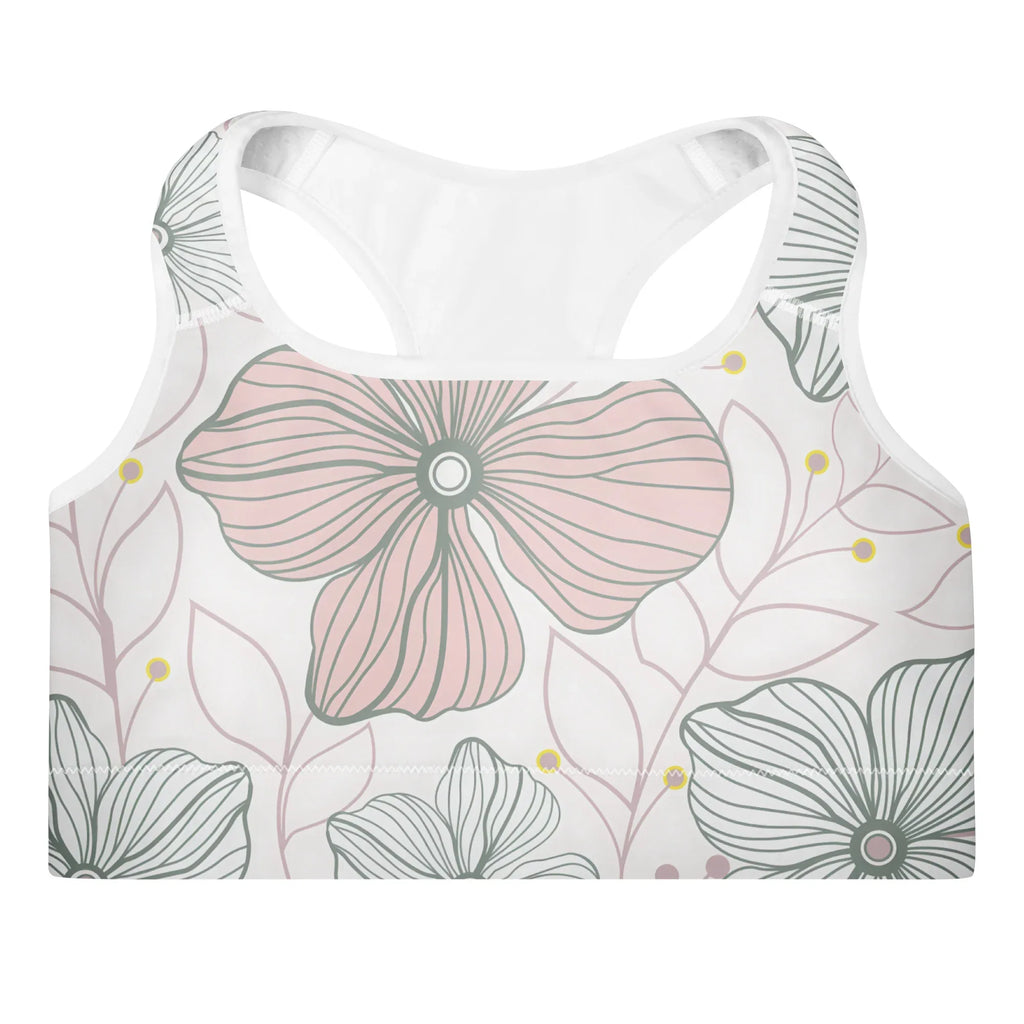 Padded Sports Bra Sports Bra AwRans Clothing all-over-print-padded-sports-bra-white-front-67ec096527f49