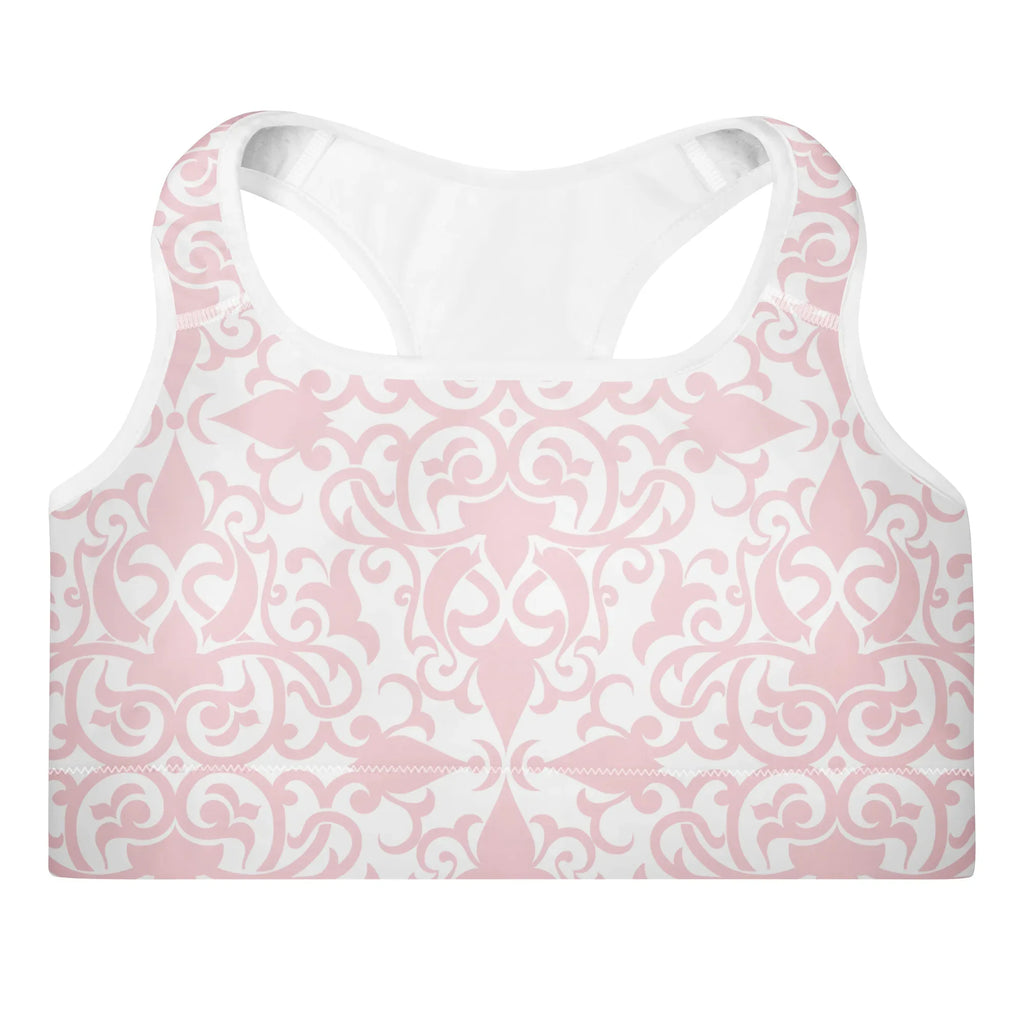 Padded Sports Bra Sports Bra AwRans Clothing all-over-print-padded-sports-bra-white-front-67ec09e89f99b