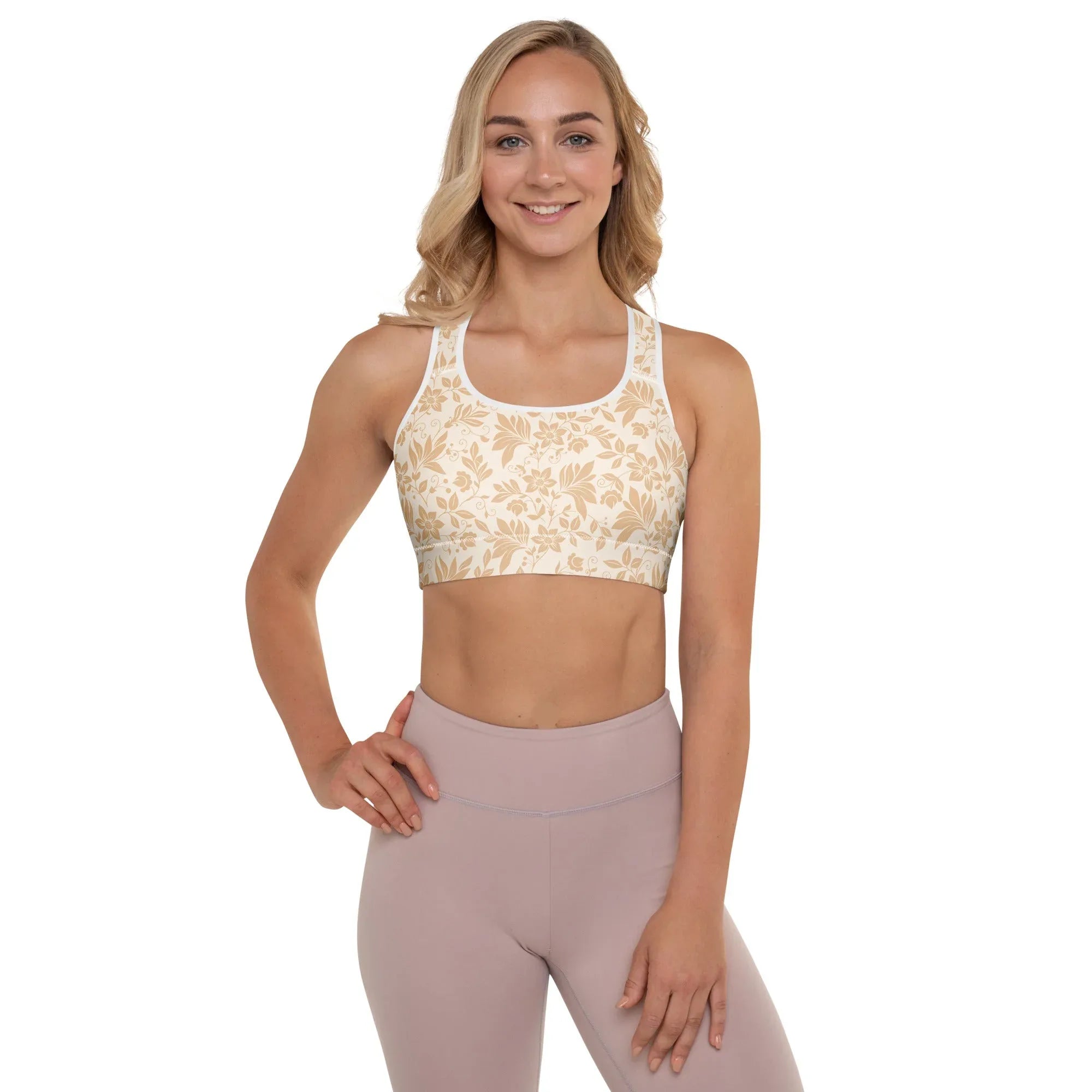 Padded Sports Bra Sports Bra AwRans Clothing all-over-print-padded-sports-bra-white-front-67ec0cec2bb03