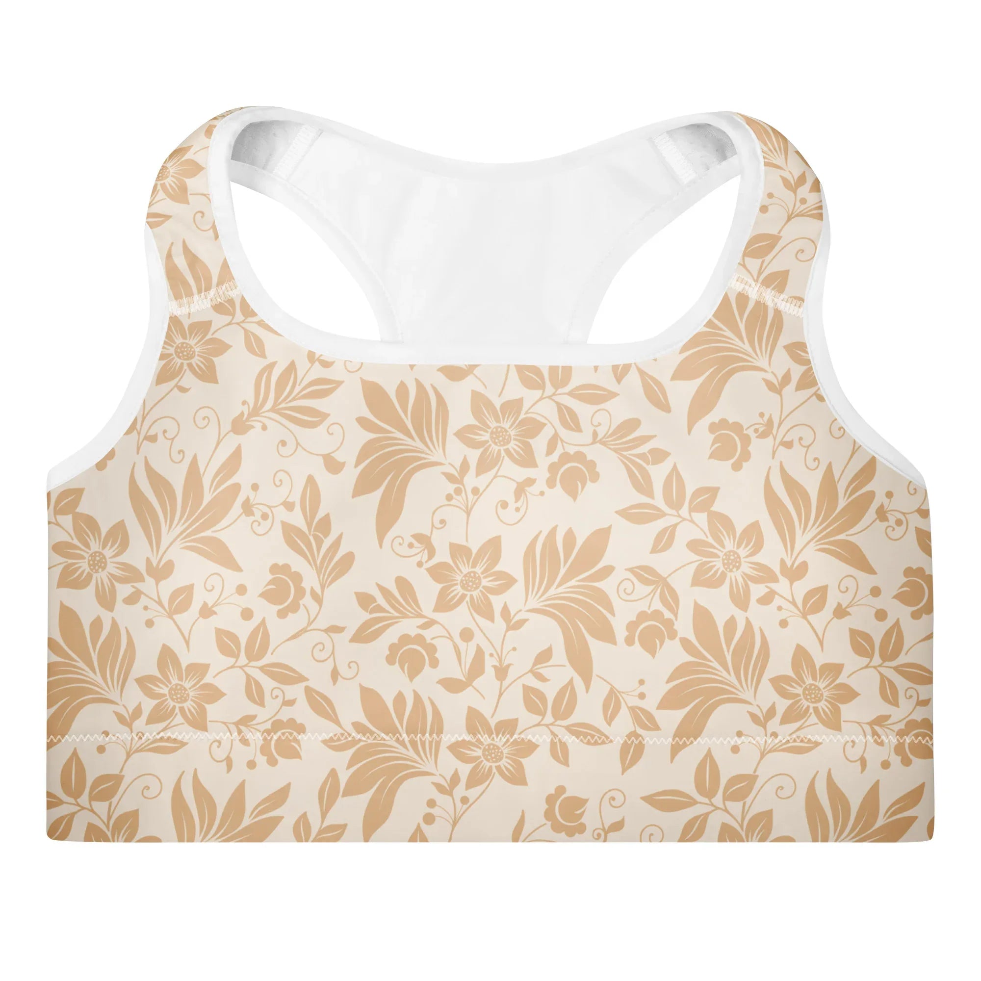 Padded Sports Bra Sports Bra AwRans Clothing all-over-print-padded-sports-bra-white-front-67ec0cec2c008