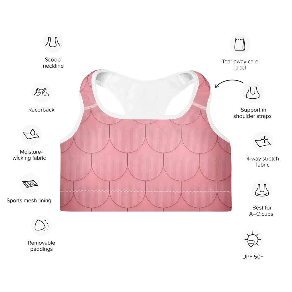 Padded Sports Bra Sports Bra AwRans Clothing all-over-print-padded-sports-bra-white-front-67ec0df0a5030