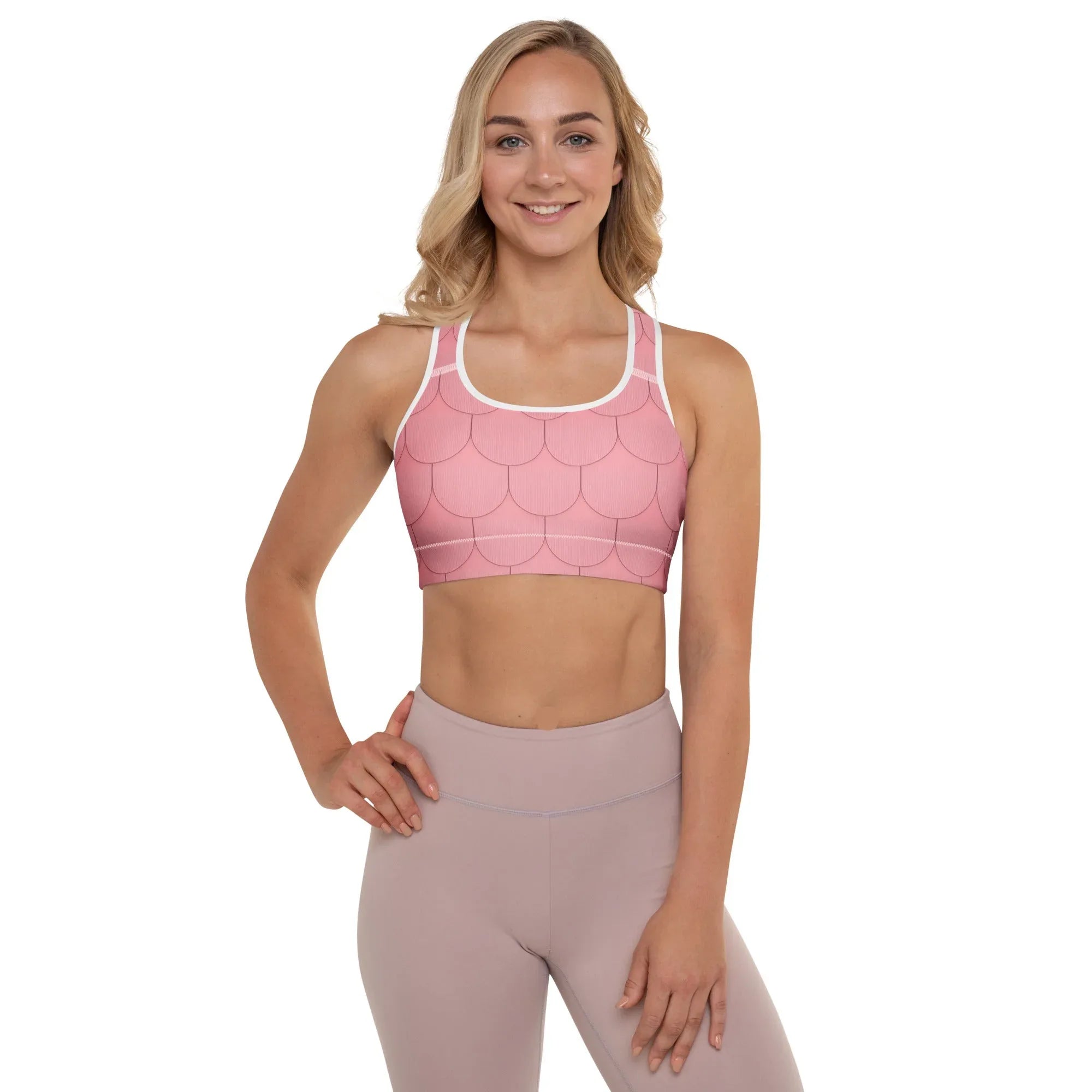 Padded Sports Bra Sports Bra AwRans Clothing all-over-print-padded-sports-bra-white-front-67ec0df0a655b