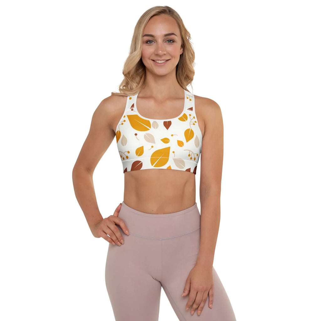 Padded Sports Bra Sports Bra AwRans Clothing all-over-print-padded-sports-bra-white-front-67ec0e75ed204