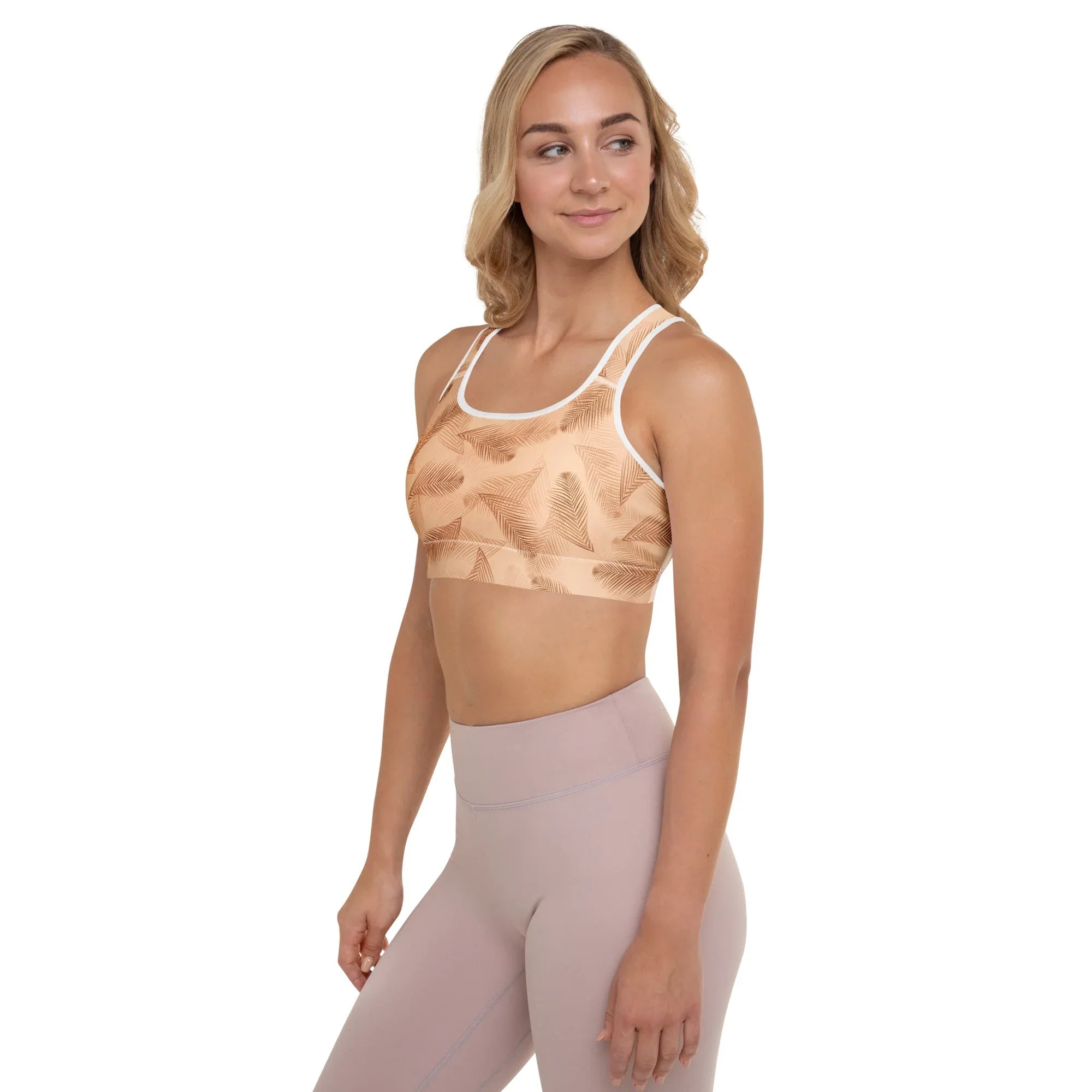 Padded Sports Bra Sports Bra AwRans Clothing all-over-print-padded-sports-bra-white-left-67ec0861c34e6