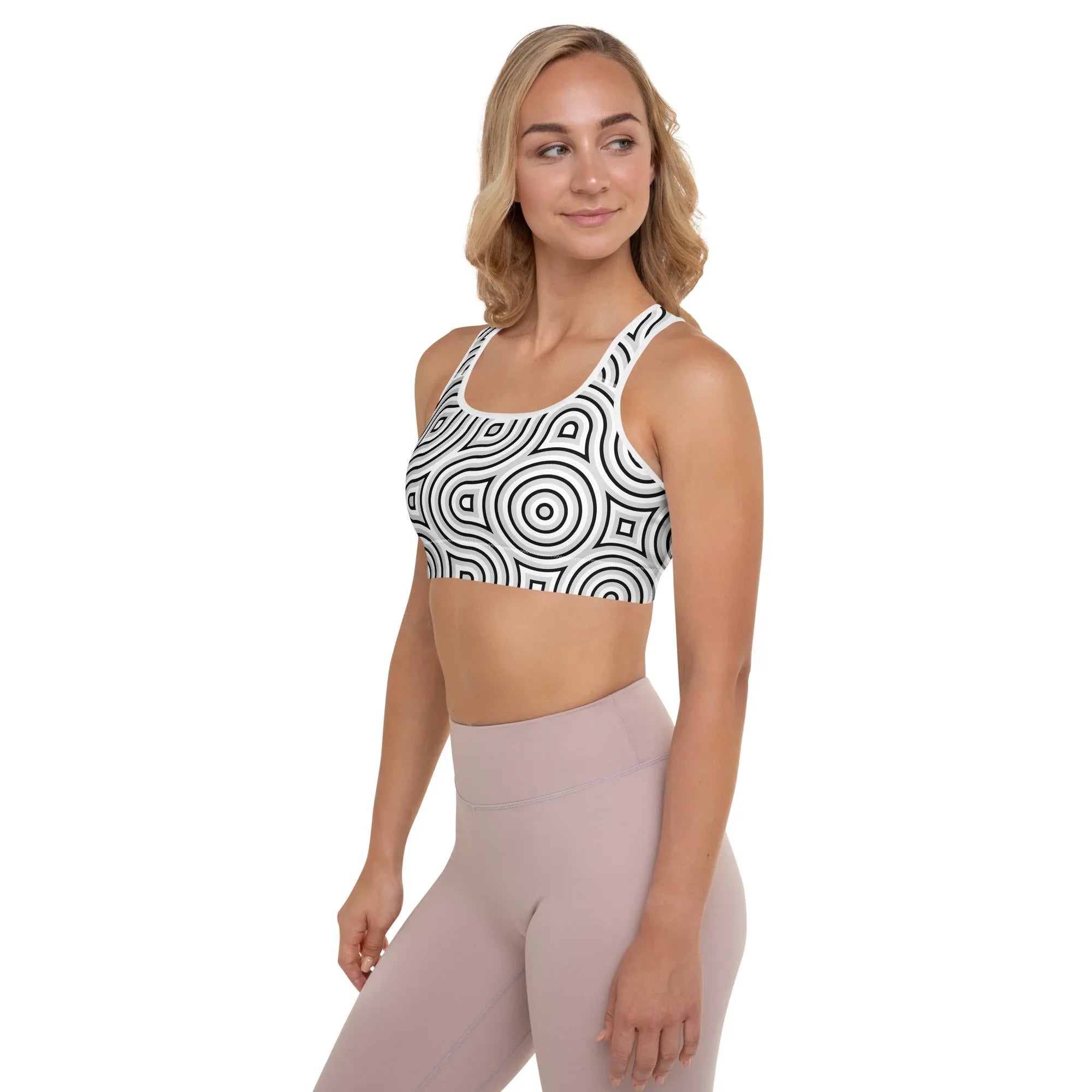 Padded Sports Bra Sports Bra AwRans Clothing all-over-print-padded-sports-bra-white-left-67ec08e3dd666