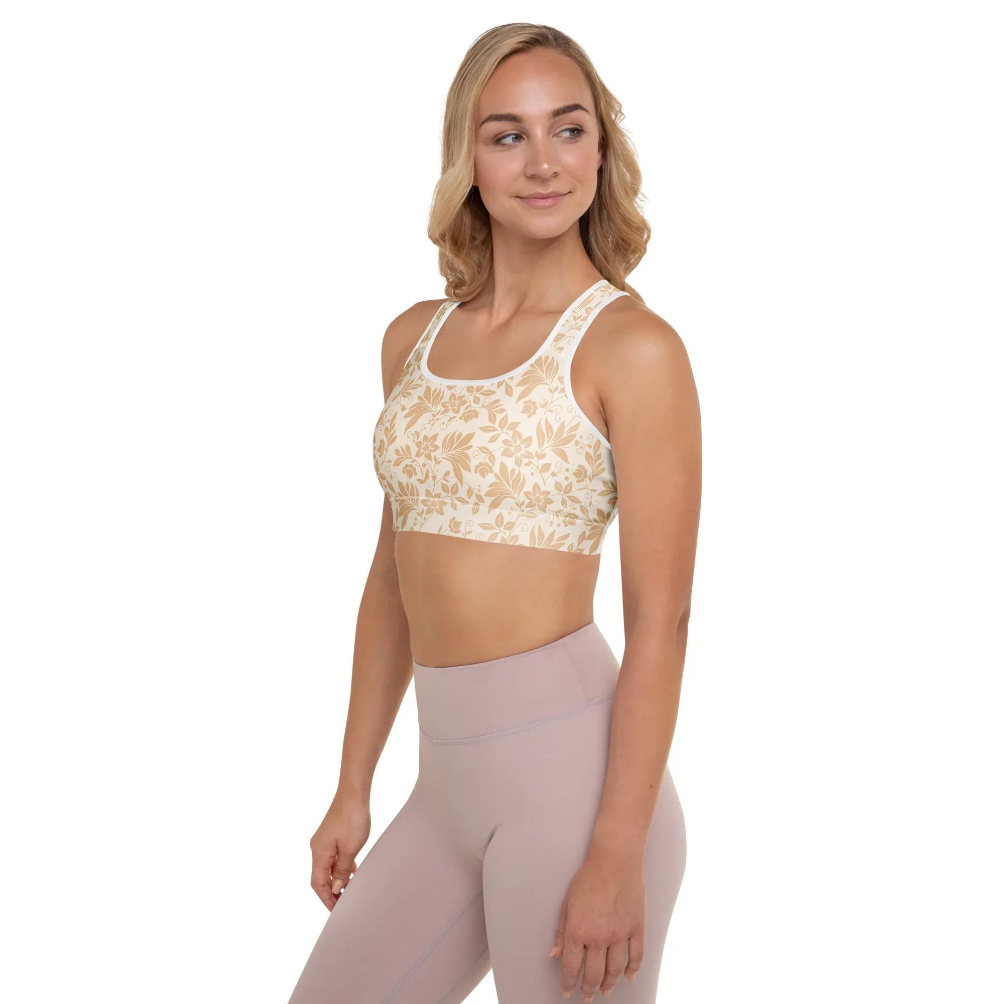 Padded Sports Bra Sports Bra AwRans Clothing all-over-print-padded-sports-bra-white-left-67ec0cec2b9c1
