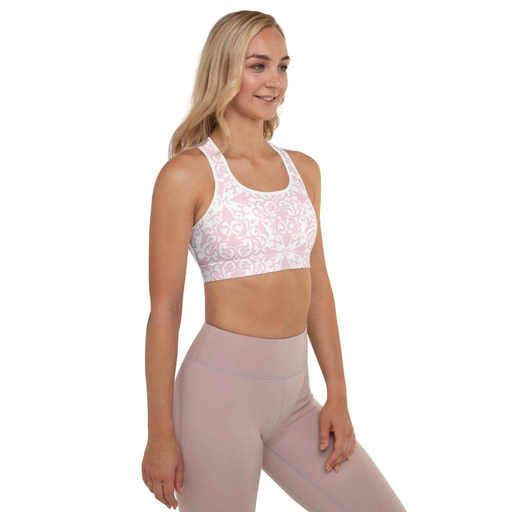 Padded Sports Bra Sports Bra AwRans Clothing all-over-print-padded-sports-bra-white-right-67ec09e89f205