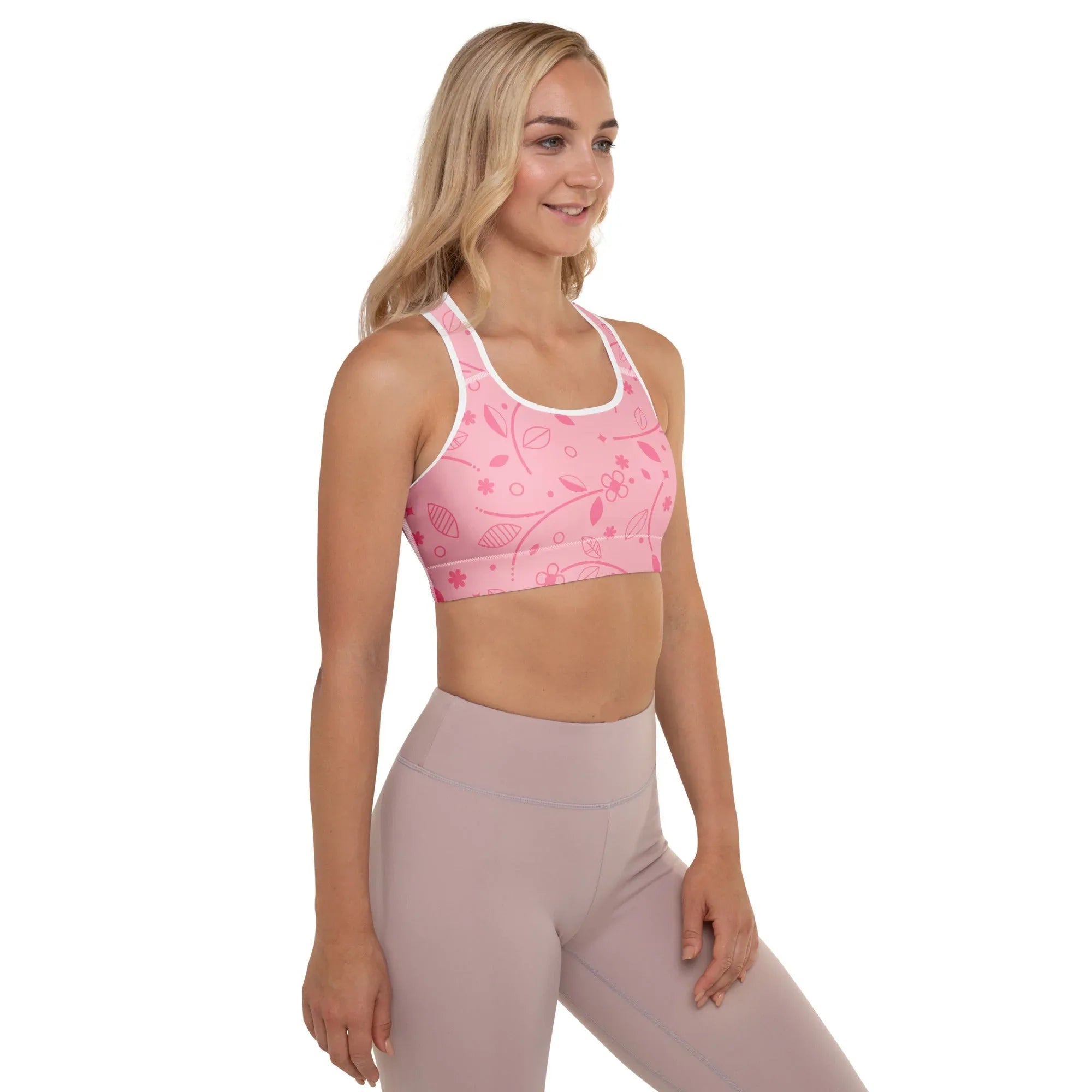 Padded Sports Bra Sports Bra AwRans Clothing all-over-print-padded-sports-bra-white-right-67ec0be0c5c01