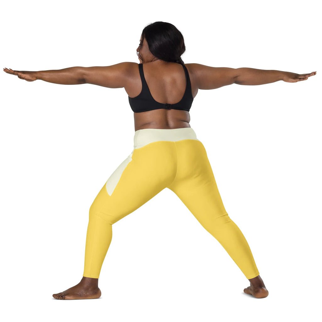Leggings with pockets Leggings AwRans Clothing all-over-print-recycled-leggings-with-pockets-white-back-2-688015d59065e