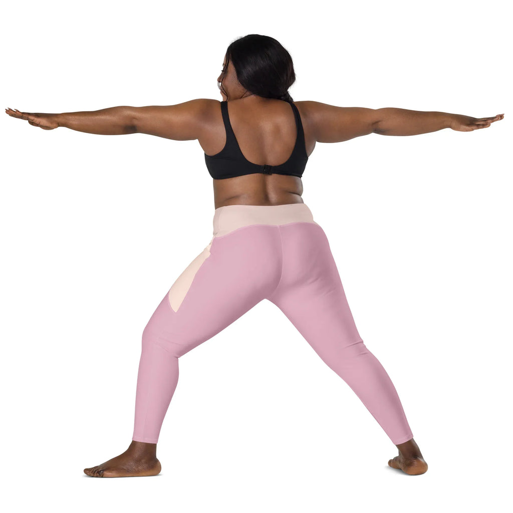 Leggings with pockets Leggings AwRans Clothing all-over-print-recycled-leggings-with-pockets-white-back-2-688017ecd6d90