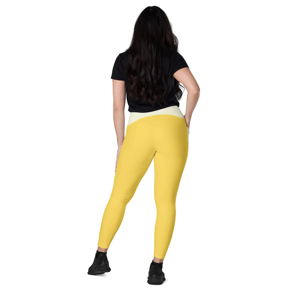 Leggings with pockets Leggings AwRans Clothing all-over-print-recycled-leggings-with-pockets-white-back-688015d58f63c