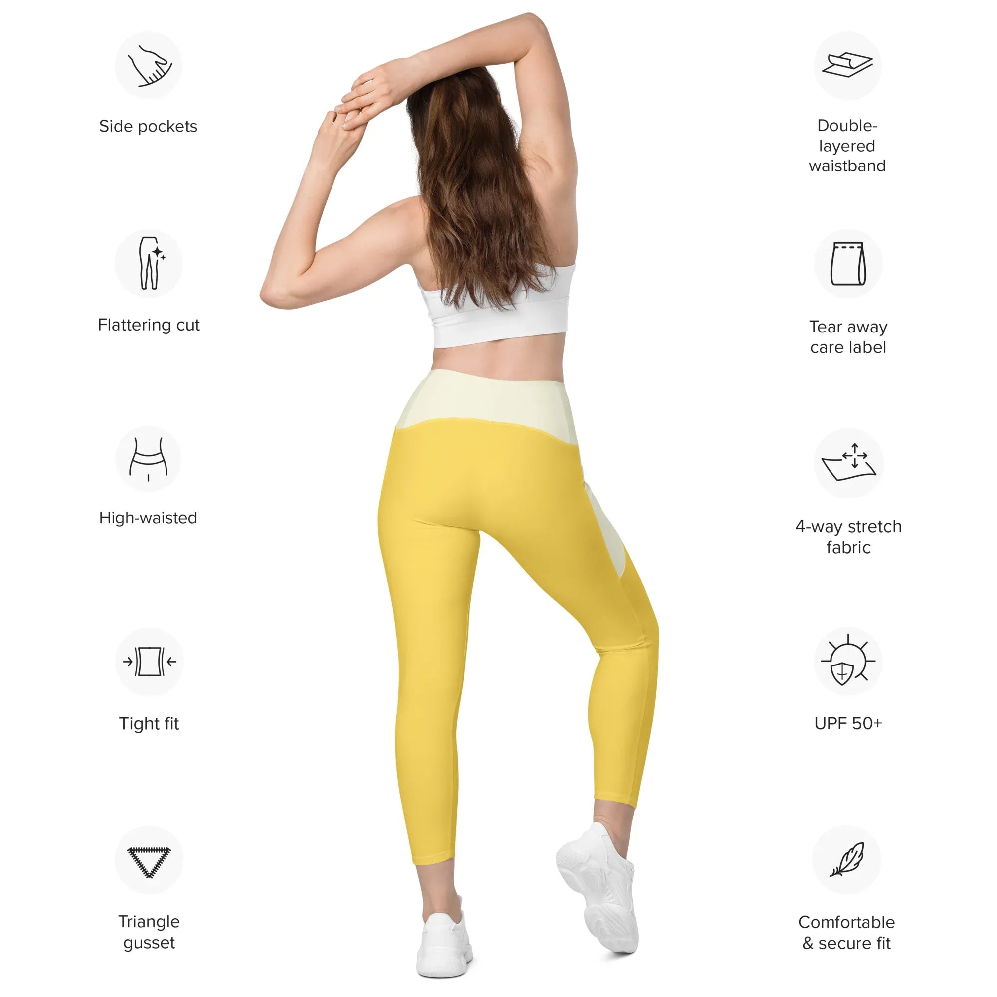 Leggings with pockets Leggings AwRans Clothing all-over-print-recycled-leggings-with-pockets-white-back-688015d5923ff