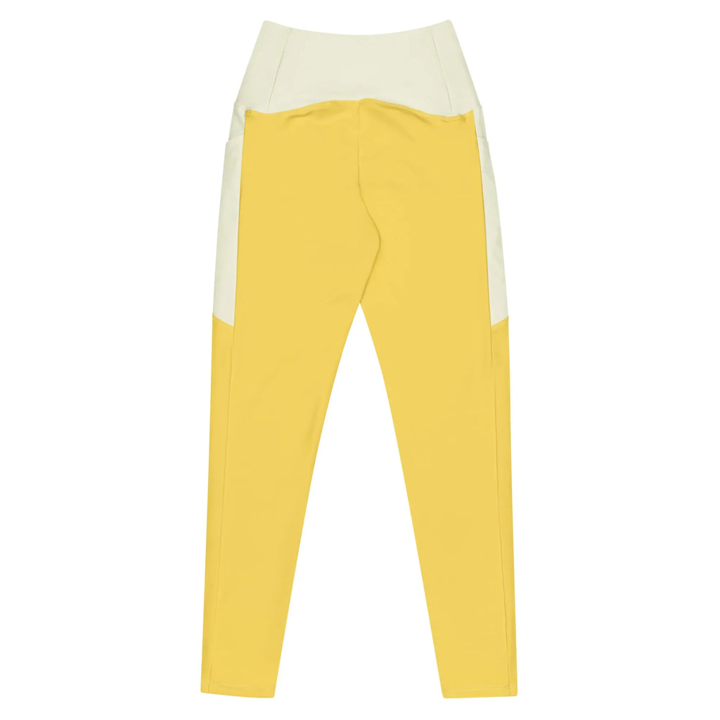 Leggings with pockets Leggings AwRans Clothing all-over-print-recycled-leggings-with-pockets-white-back-688015d593454