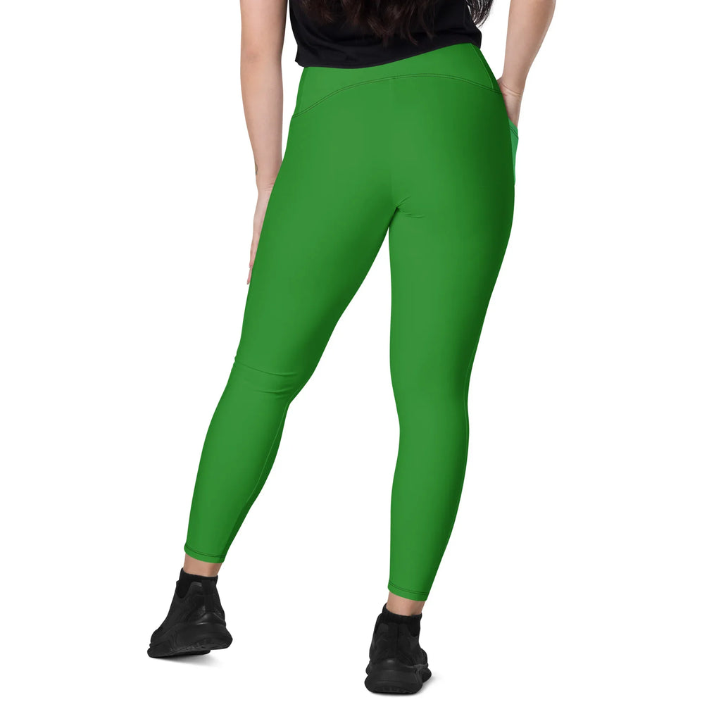 Leggings with pockets Leggings AwRans Clothing all-over-print-recycled-leggings-with-pockets-white-back-68801688c6fe2