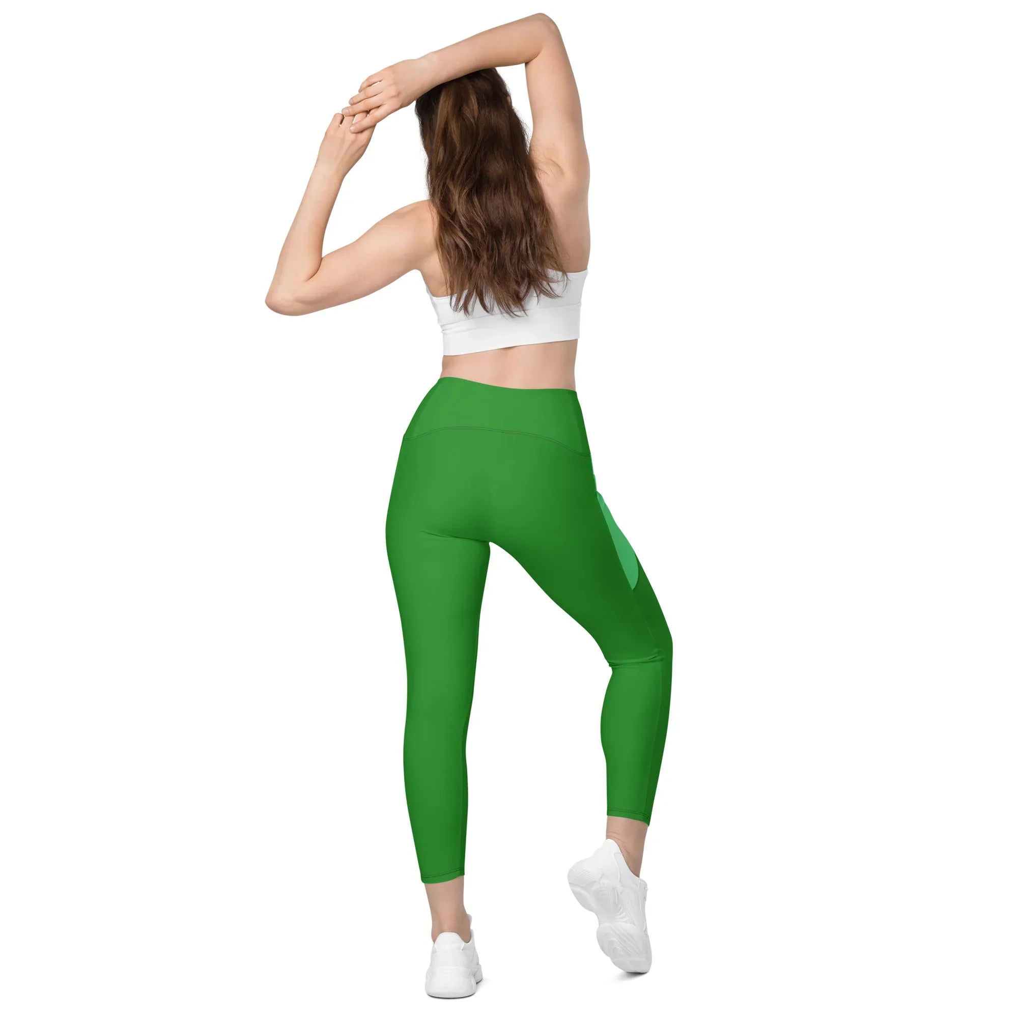 Leggings with pockets Leggings AwRans Clothing all-over-print-recycled-leggings-with-pockets-white-back-68801688c9457