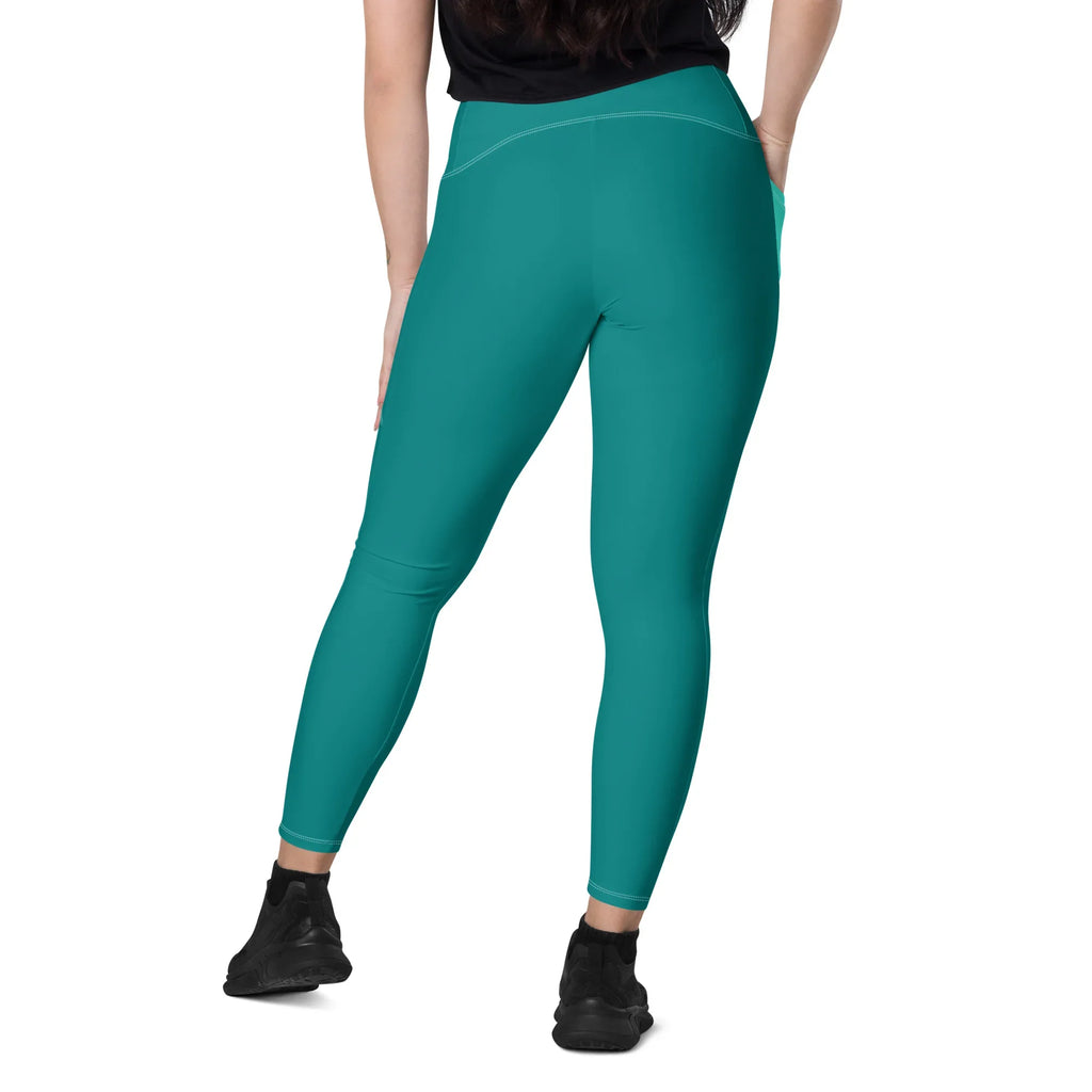 Leggings with pockets Leggings AwRans Clothing all-over-print-recycled-leggings-with-pockets-white-back-6880177634ac0