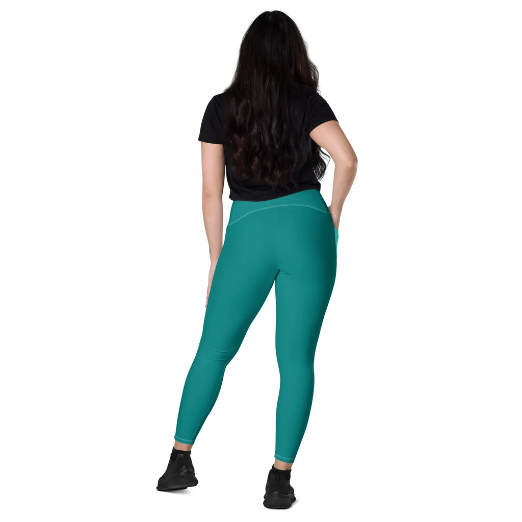 Leggings with pockets Leggings AwRans Clothing all-over-print-recycled-leggings-with-pockets-white-back-6880177635016