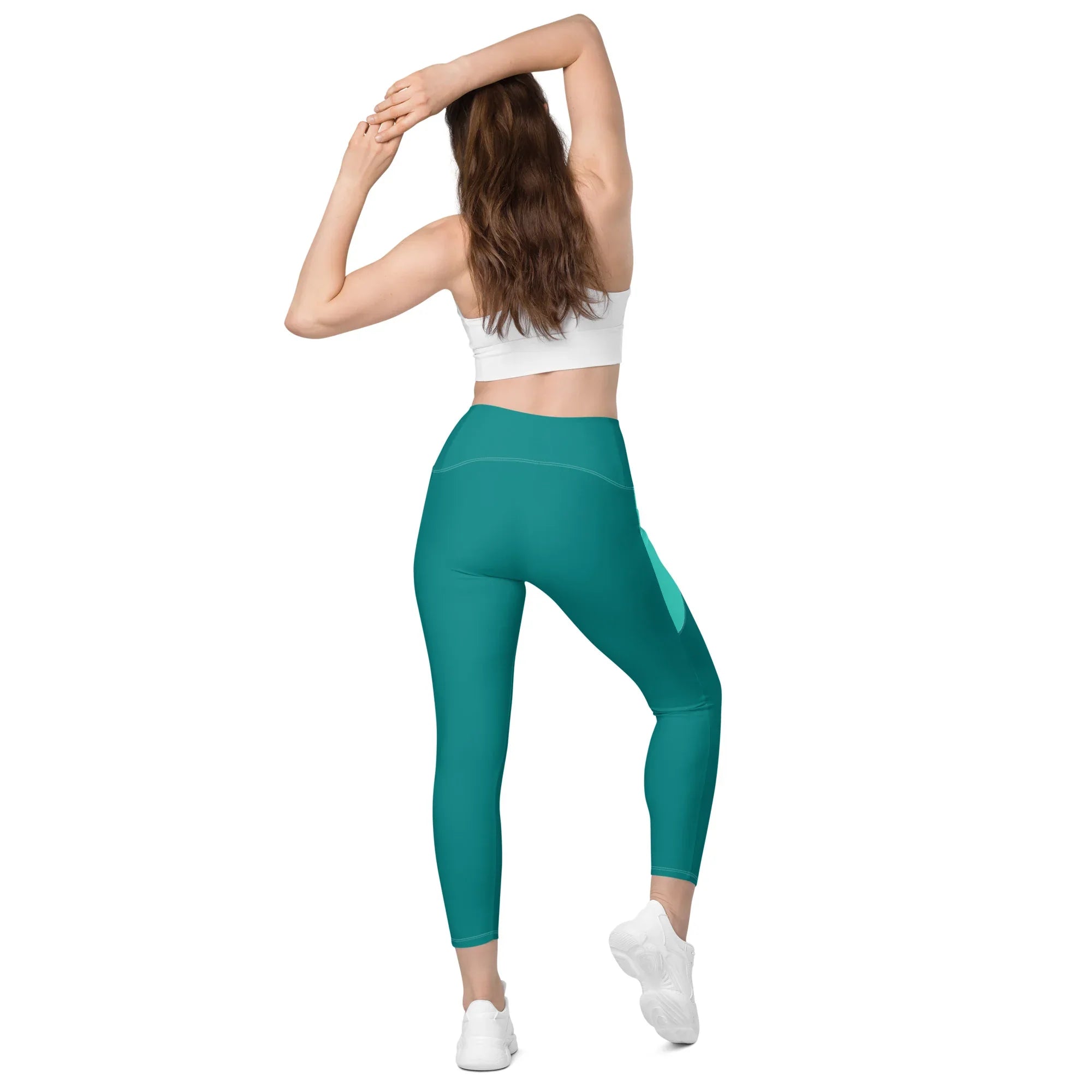 Leggings with pockets Leggings AwRans Clothing all-over-print-recycled-leggings-with-pockets-white-back-6880177636991