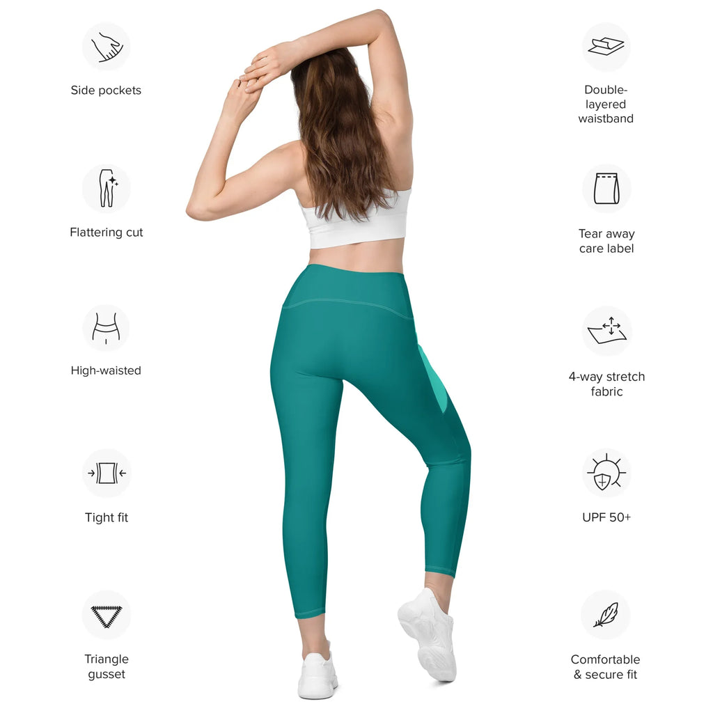 Leggings with pockets Leggings AwRans Clothing all-over-print-recycled-leggings-with-pockets-white-back-6880177636fed