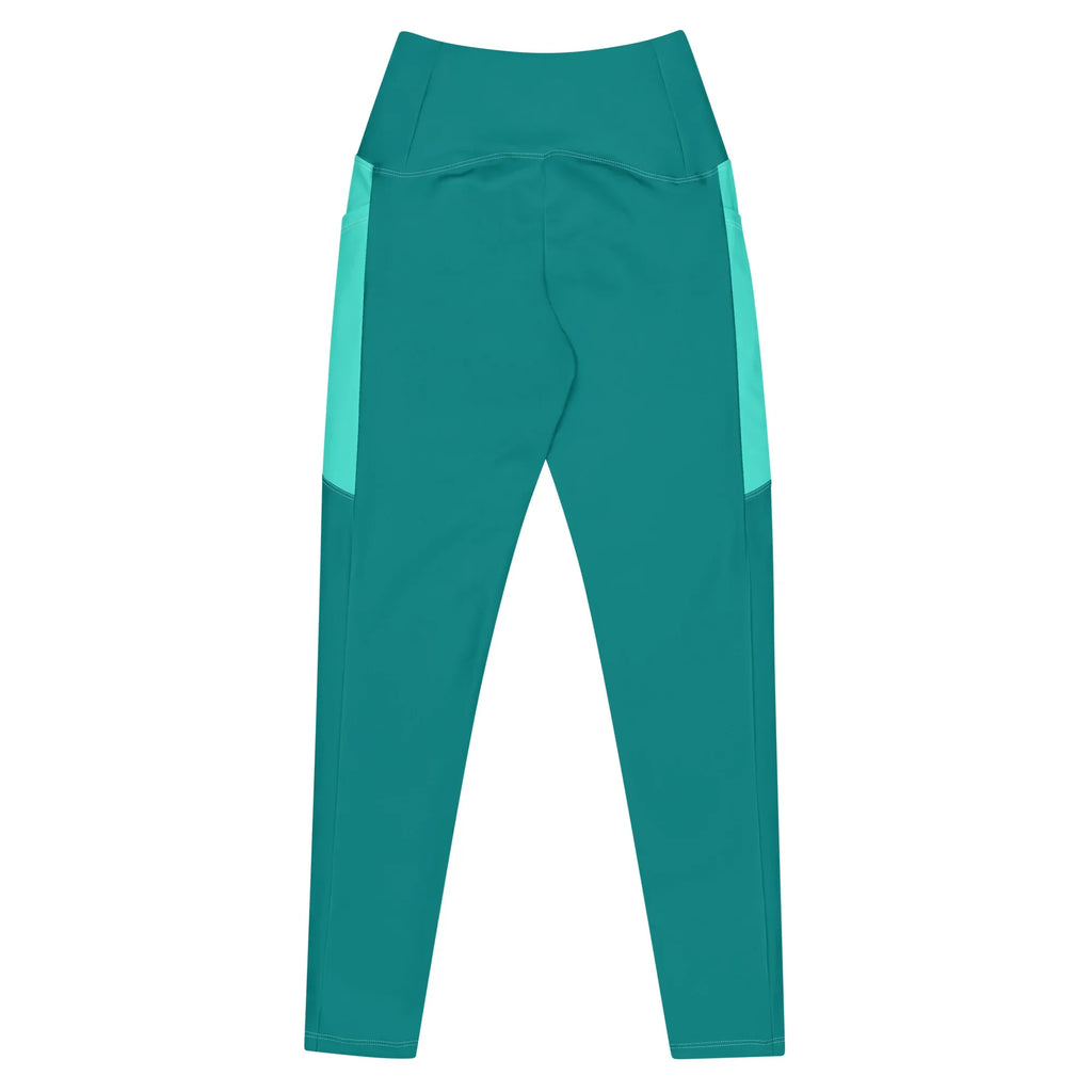 Leggings with pockets Leggings AwRans Clothing all-over-print-recycled-leggings-with-pockets-white-back-6880177637f47