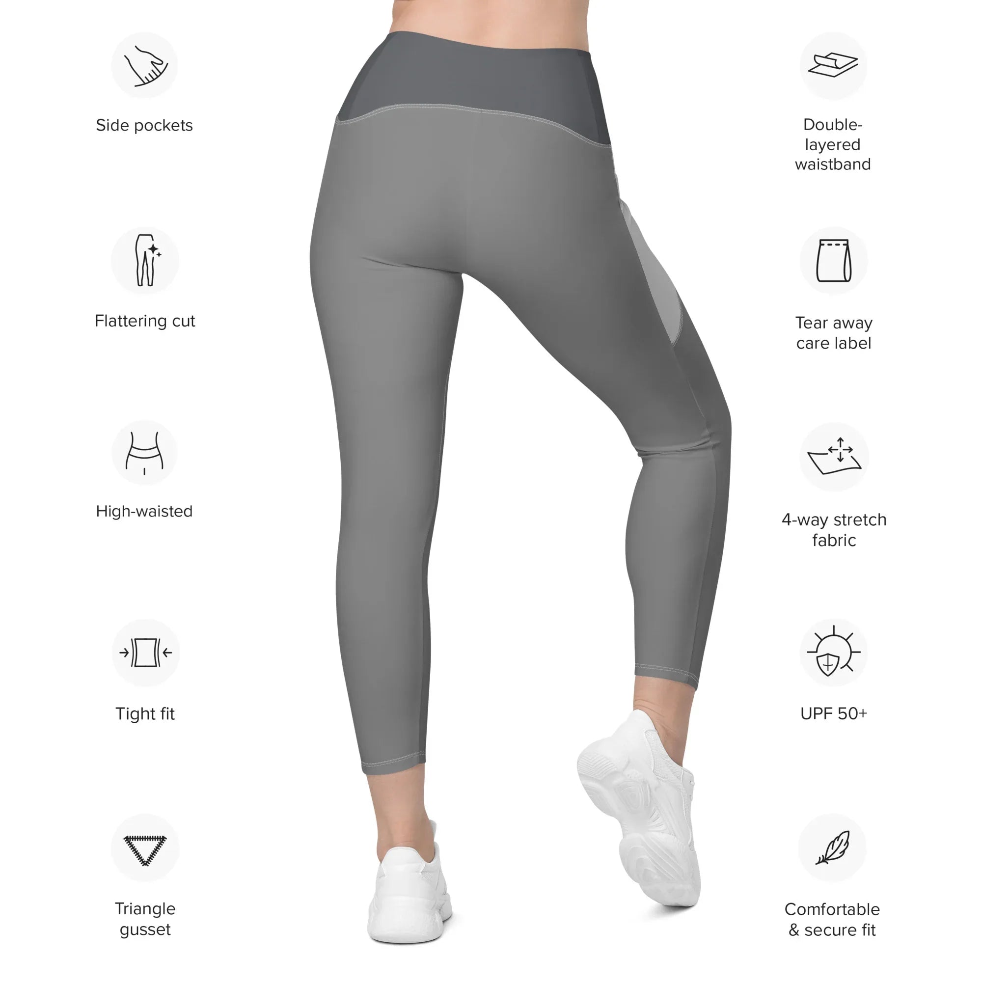 Leggings with pockets Leggings AwRans Clothing all-over-print-recycled-leggings-with-pockets-white-back-688017b1aecc2