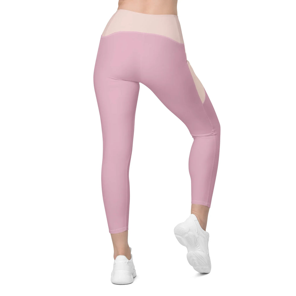 Leggings with pockets Leggings AwRans Clothing all-over-print-recycled-leggings-with-pockets-white-back-688017ecd741b