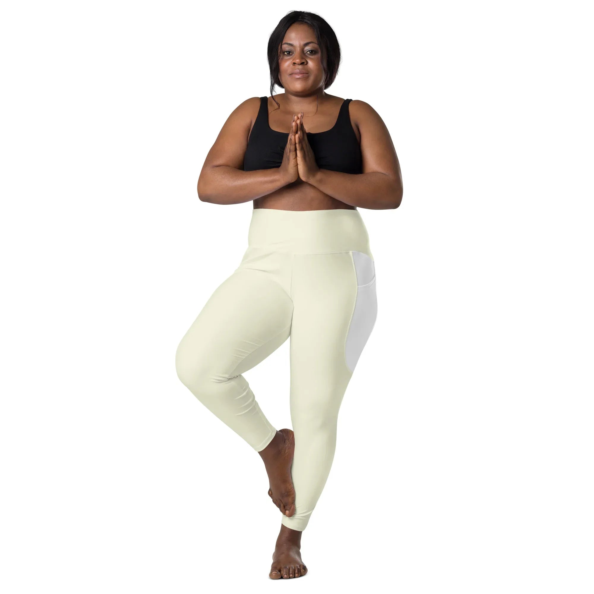 Leggings with pockets Leggings AwRans Clothing all-over-print-recycled-leggings-with-pockets-white-front-2-68801610cef1f