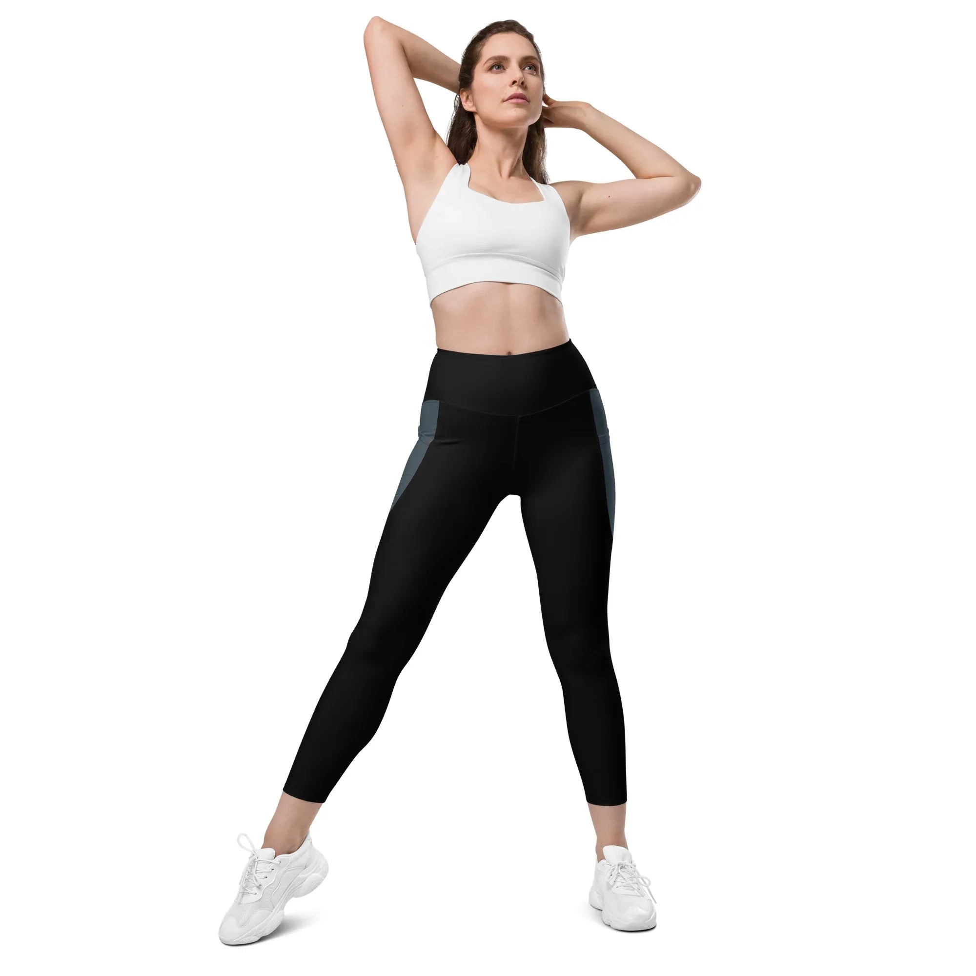 Leggings with pockets Leggings AwRans Clothing all-over-print-recycled-leggings-with-pockets-white-front-2-6880164c6be8f