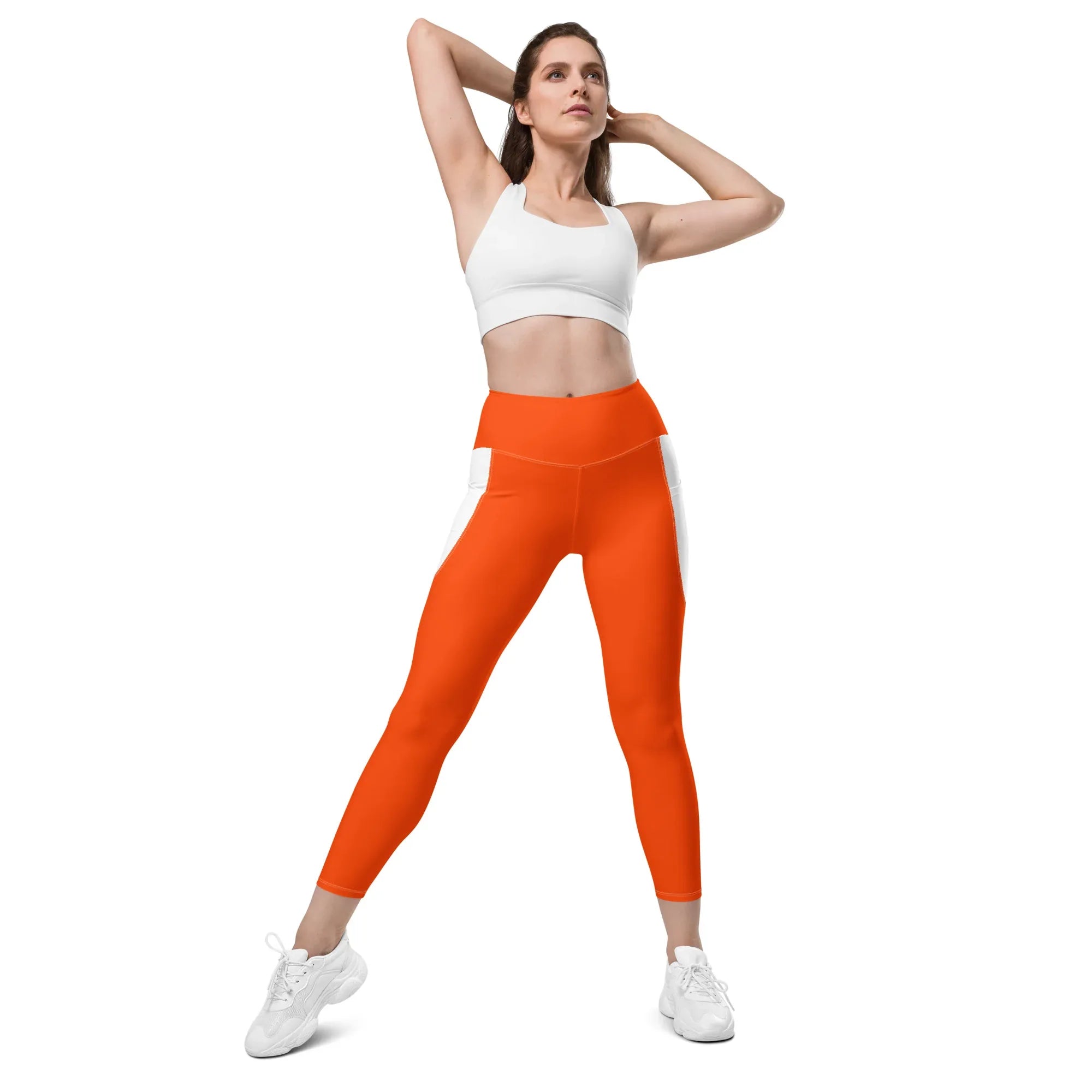 Leggings with pockets Leggings AwRans Clothing all-over-print-recycled-leggings-with-pockets-white-front-2-688016c27df90