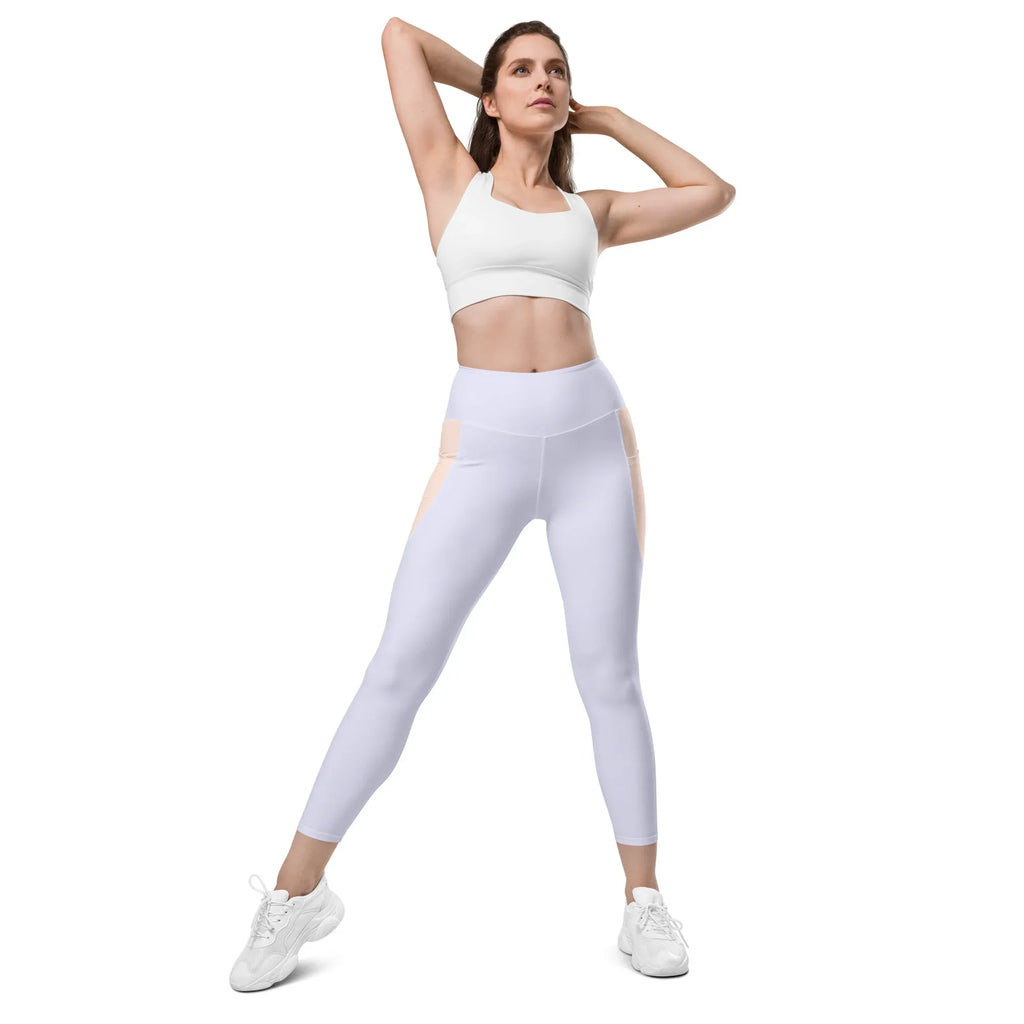 Leggings with pockets Leggings AwRans Clothing all-over-print-recycled-leggings-with-pockets-white-front-2-688016ff41086