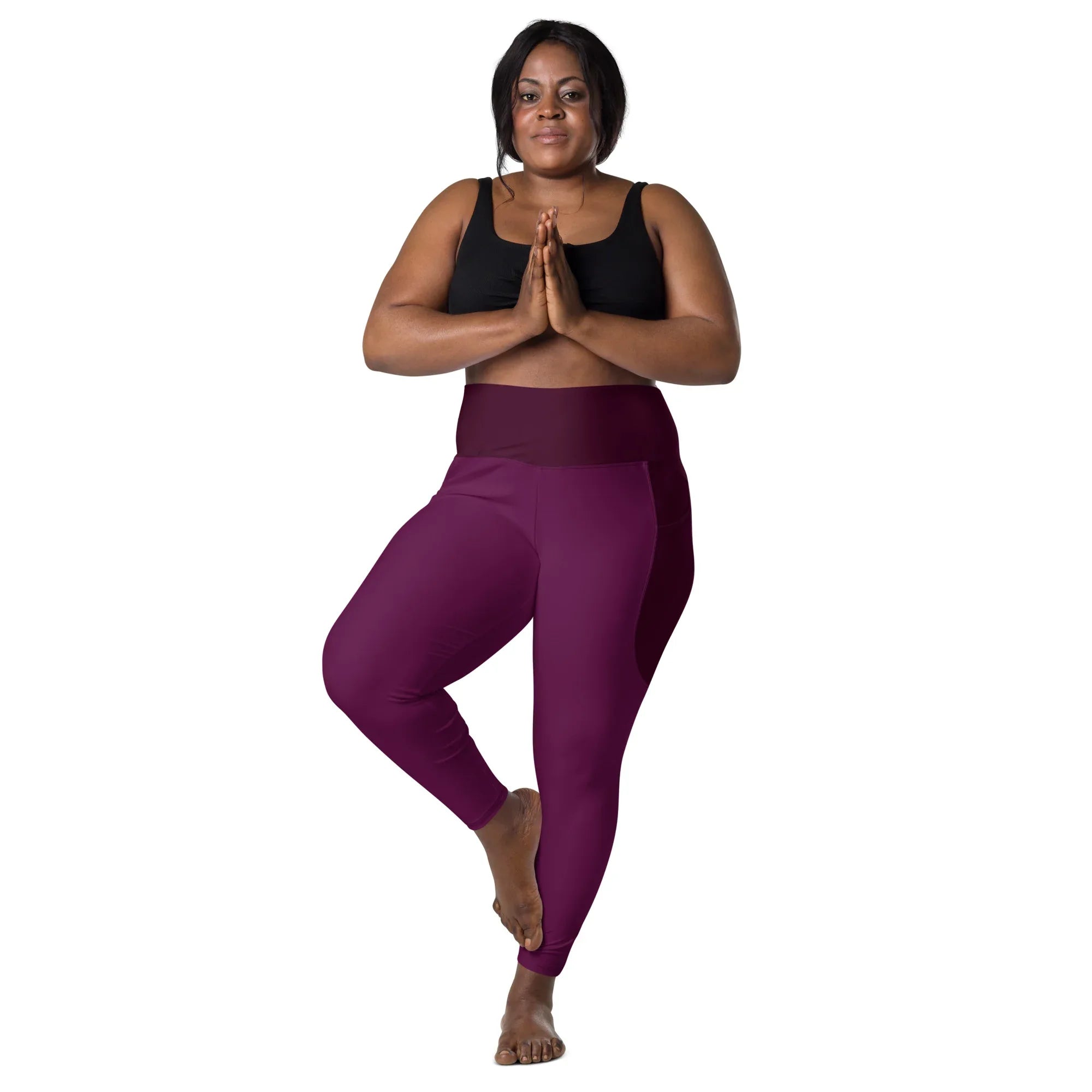 Leggings with pockets Leggings AwRans Clothing all-over-print-recycled-leggings-with-pockets-white-front-2-6880173ad112d