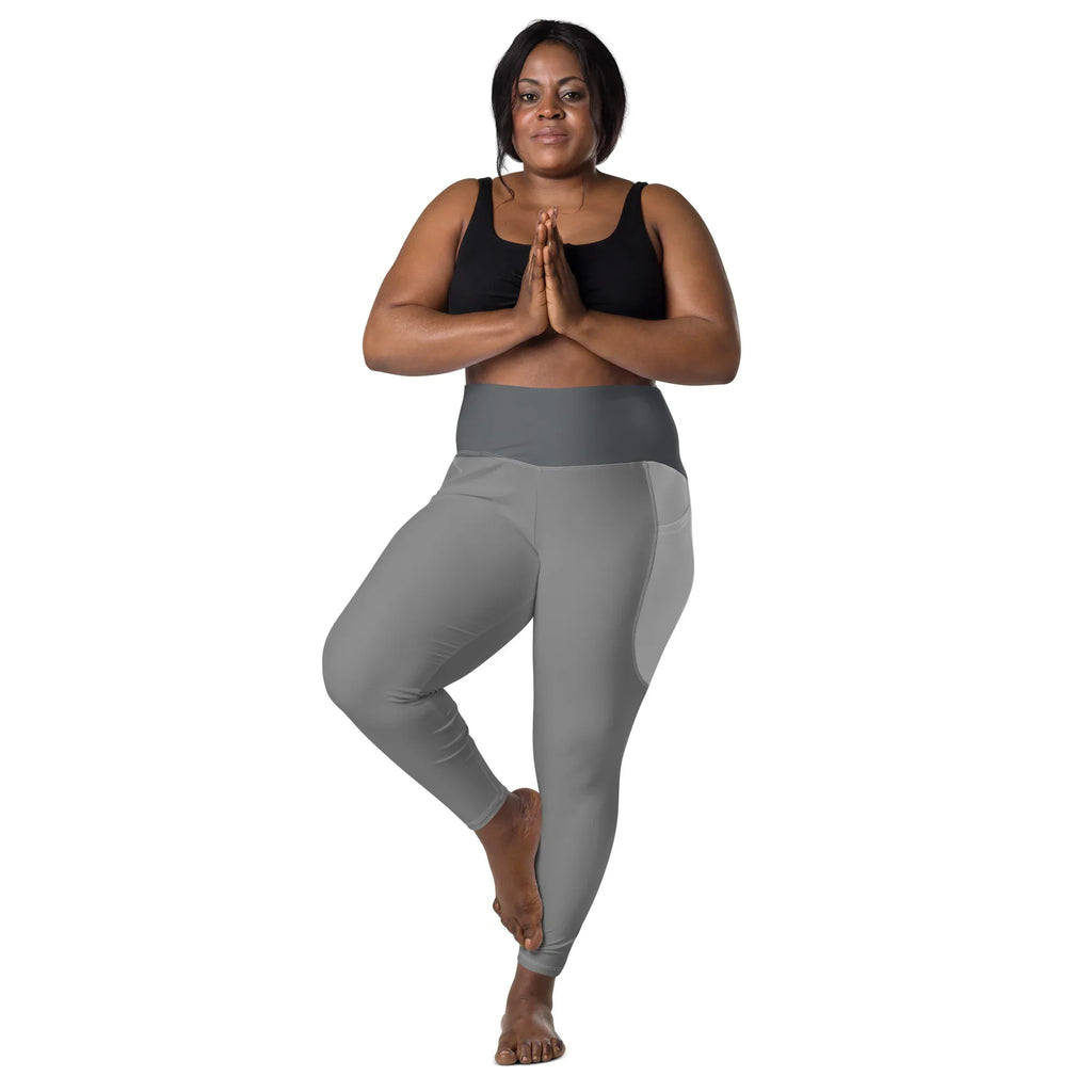 Leggings with pockets Leggings AwRans Clothing all-over-print-recycled-leggings-with-pockets-white-front-2-688017b1ad870