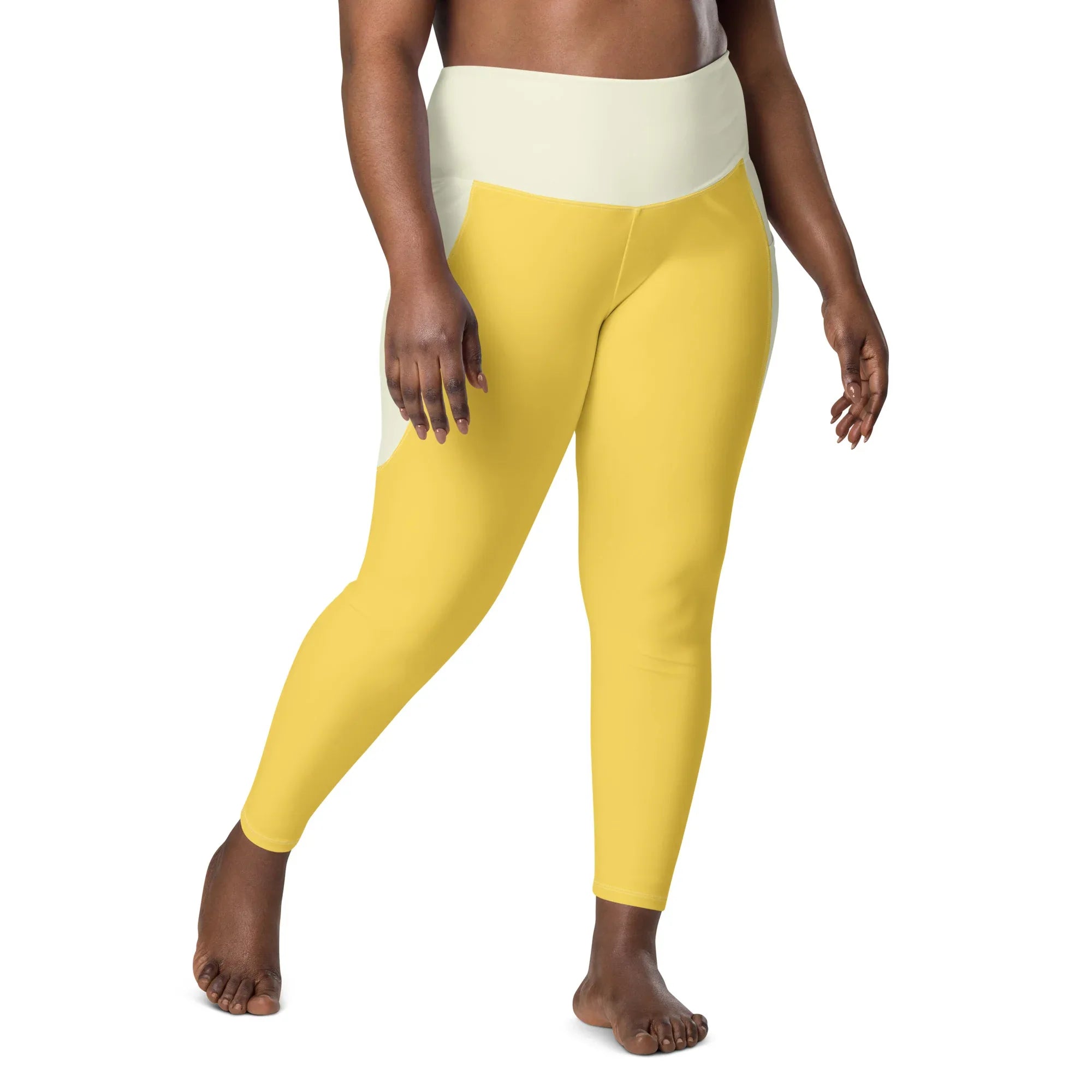 Leggings with pockets Leggings AwRans Clothing all-over-print-recycled-leggings-with-pockets-white-front-688015d58fc41