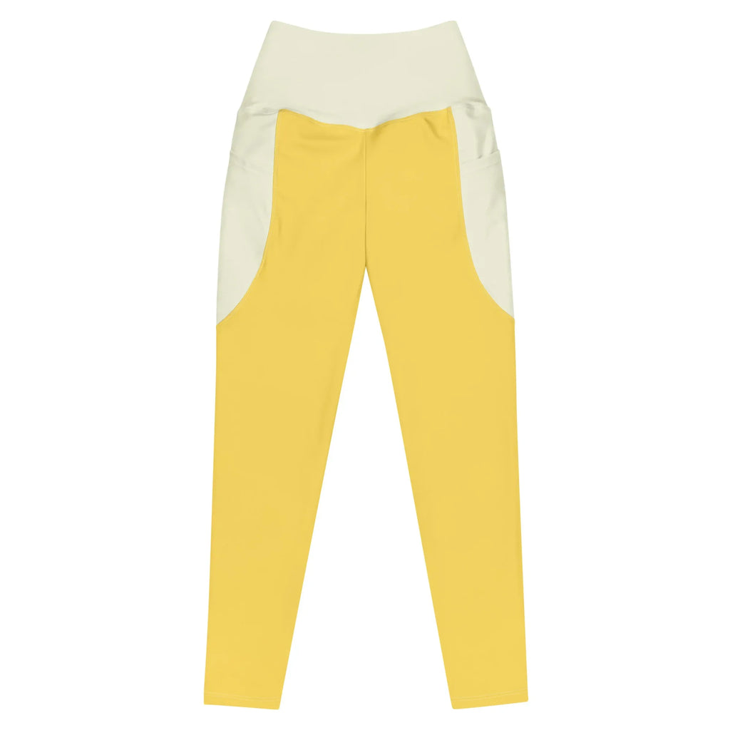 Leggings with pockets Leggings AwRans Clothing all-over-print-recycled-leggings-with-pockets-white-front-688015d59355a