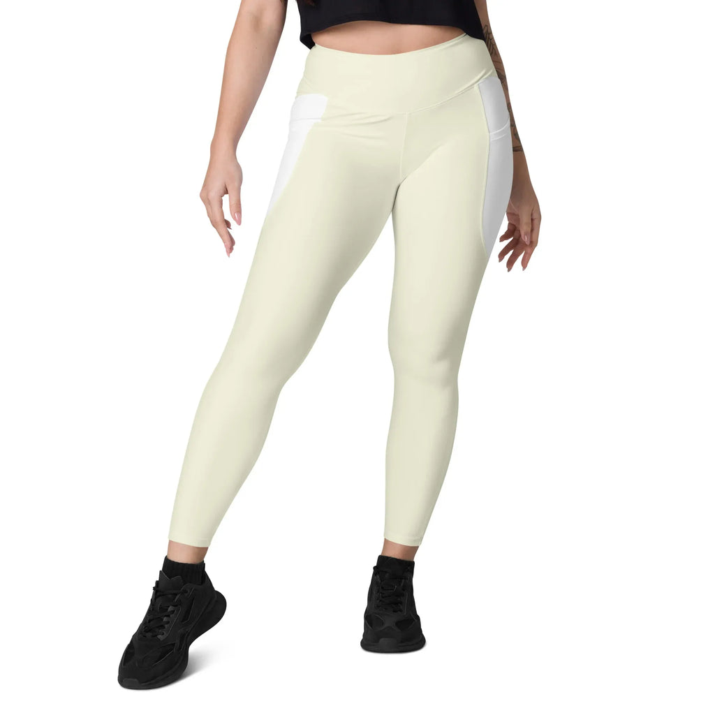 Leggings with pockets Leggings AwRans Clothing all-over-print-recycled-leggings-with-pockets-white-front-68801610cdf51