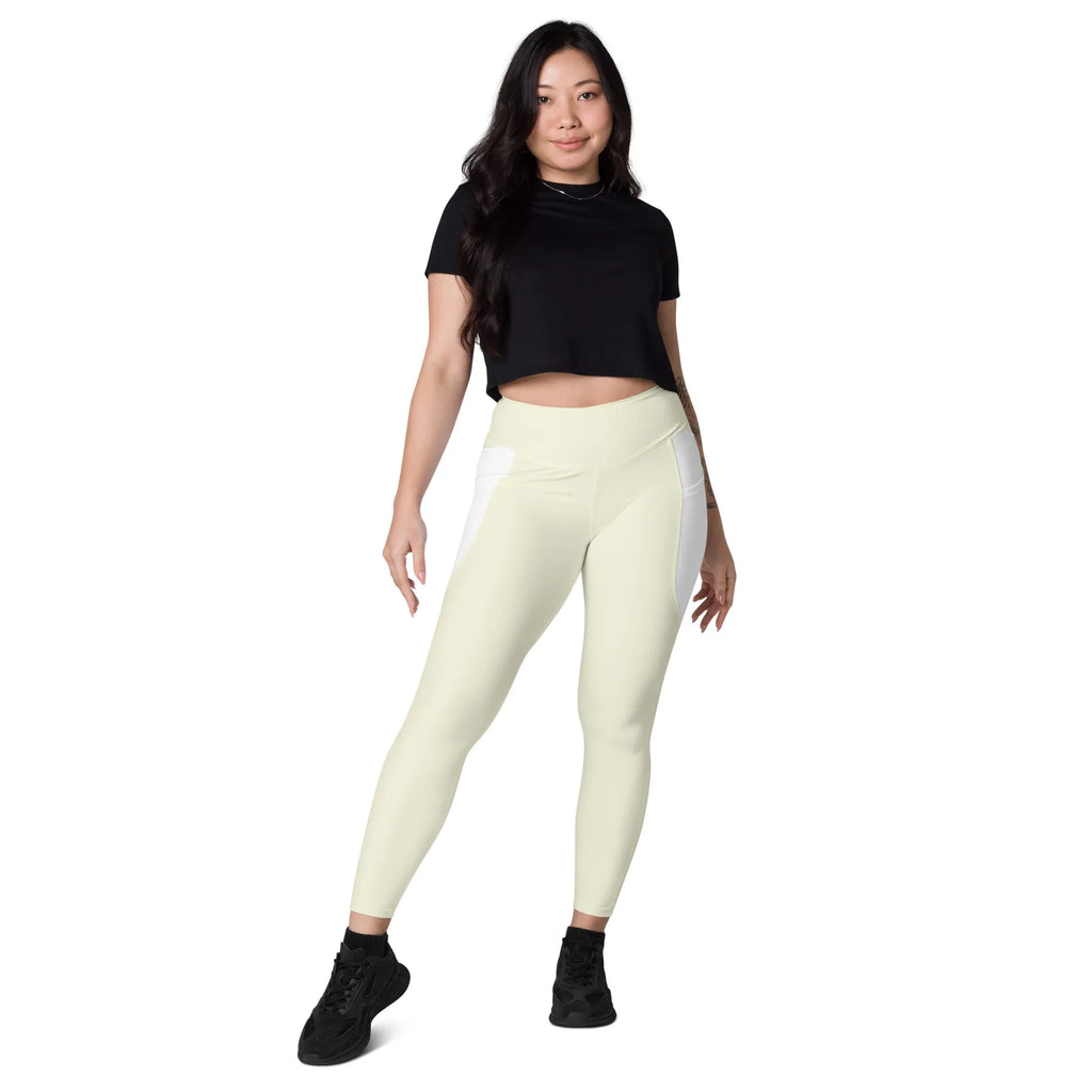 Leggings with pockets Leggings AwRans Clothing all-over-print-recycled-leggings-with-pockets-white-front-68801610ce4dc