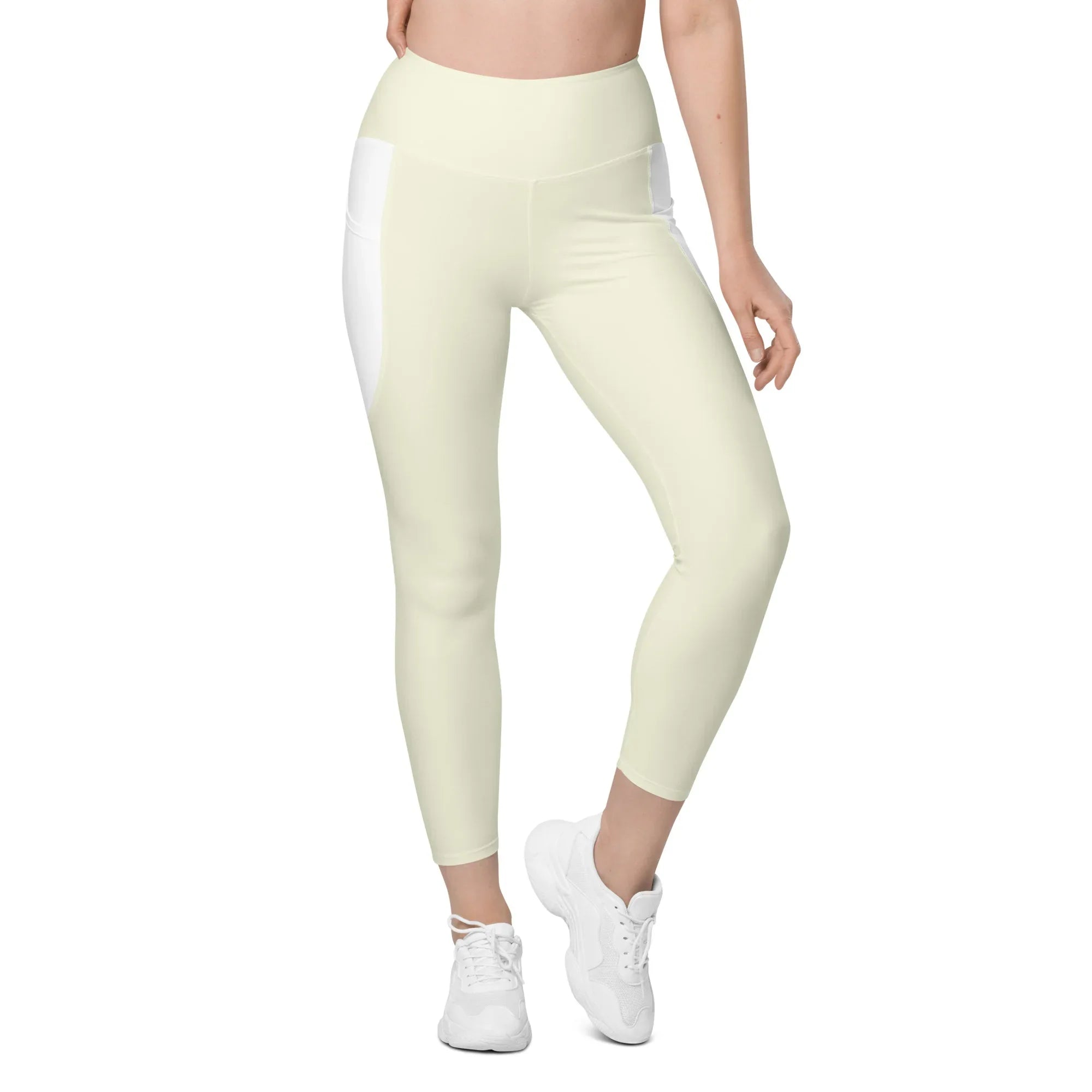 Leggings with pockets Leggings AwRans Clothing all-over-print-recycled-leggings-with-pockets-white-front-68801610cf680