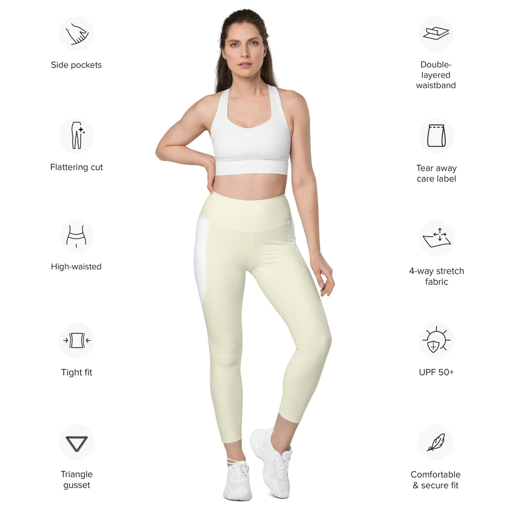 Leggings with pockets Leggings AwRans Clothing all-over-print-recycled-leggings-with-pockets-white-front-68801610d051b