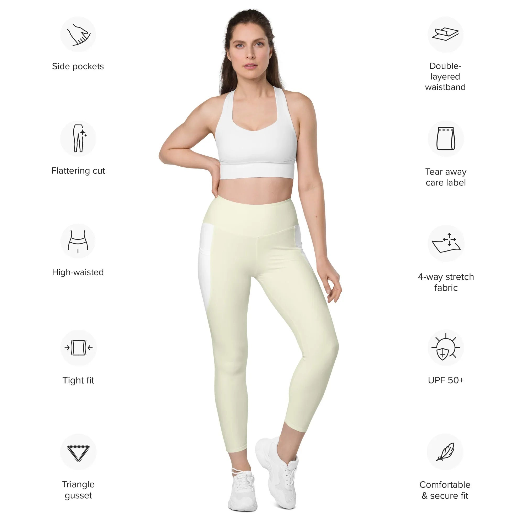 Leggings with pockets Leggings AwRans Clothing all-over-print-recycled-leggings-with-pockets-white-front-68801610d051b