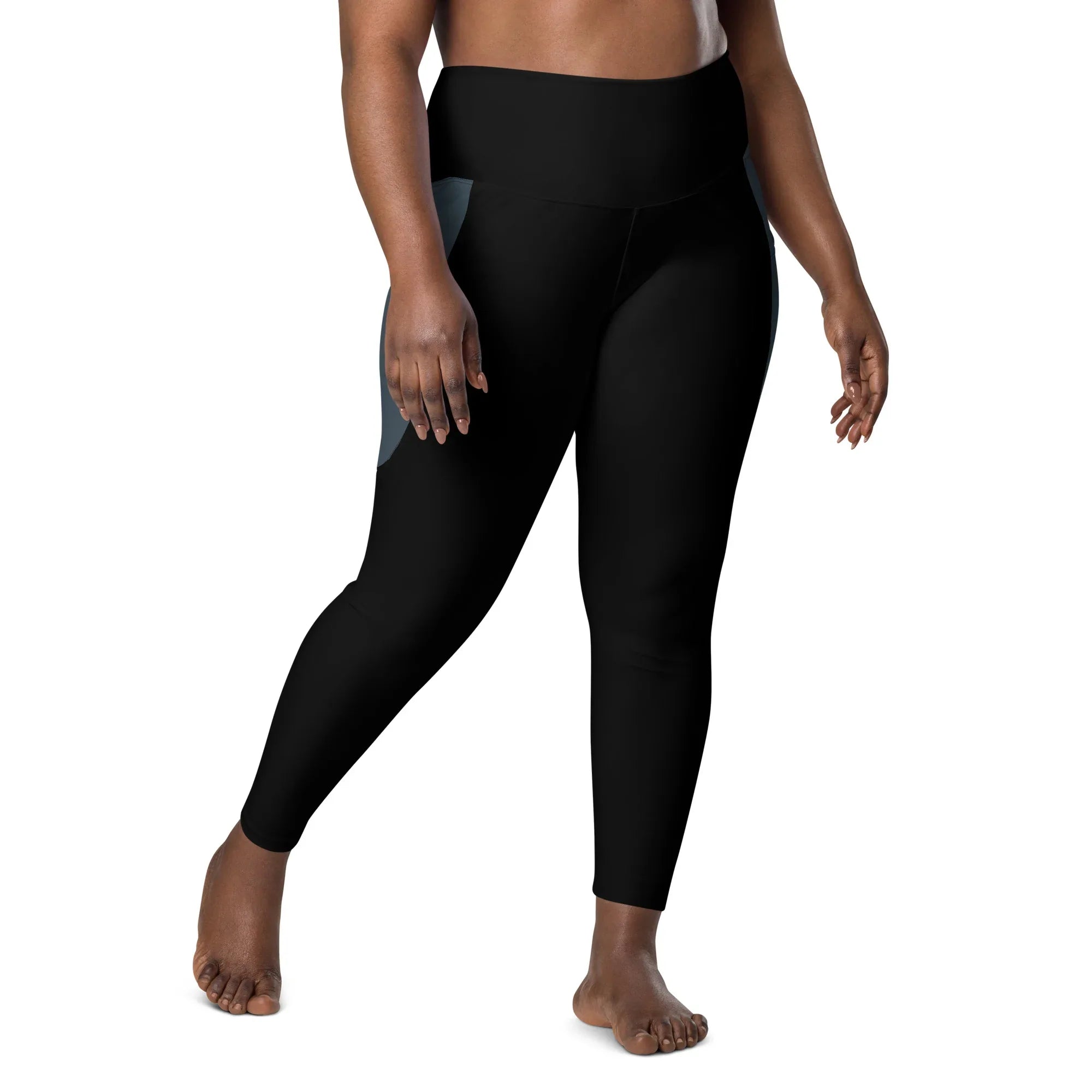 Leggings with pockets Leggings AwRans Clothing all-over-print-recycled-leggings-with-pockets-white-front-6880164c6ab73
