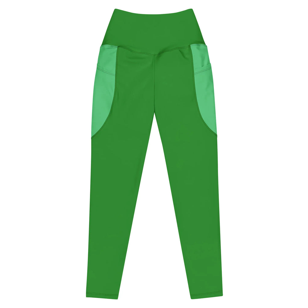 Leggings with pockets Leggings AwRans Clothing all-over-print-recycled-leggings-with-pockets-white-front-68801688cac96