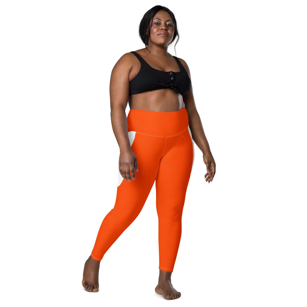 Leggings with pockets Leggings AwRans Clothing all-over-print-recycled-leggings-with-pockets-white-front-688016c27c748