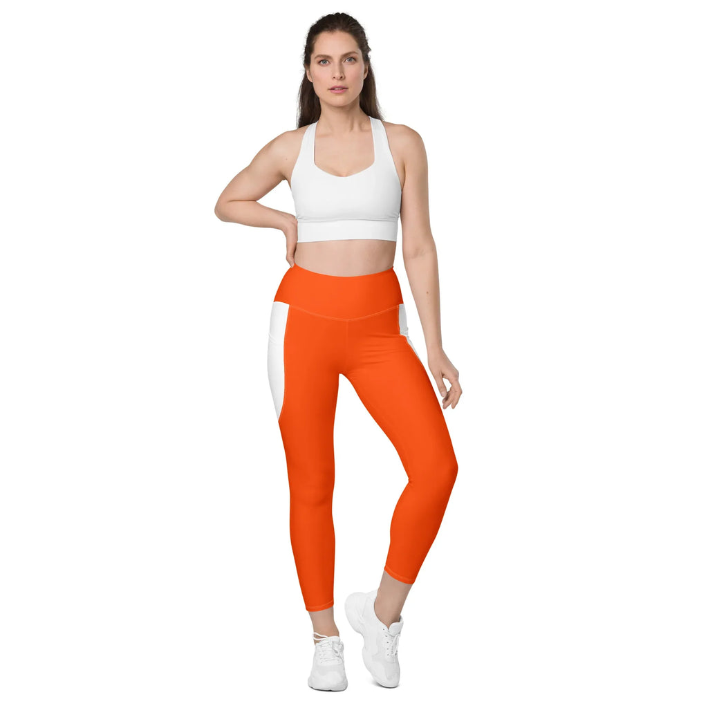 Leggings with pockets Leggings AwRans Clothing all-over-print-recycled-leggings-with-pockets-white-front-688016c27e0bd